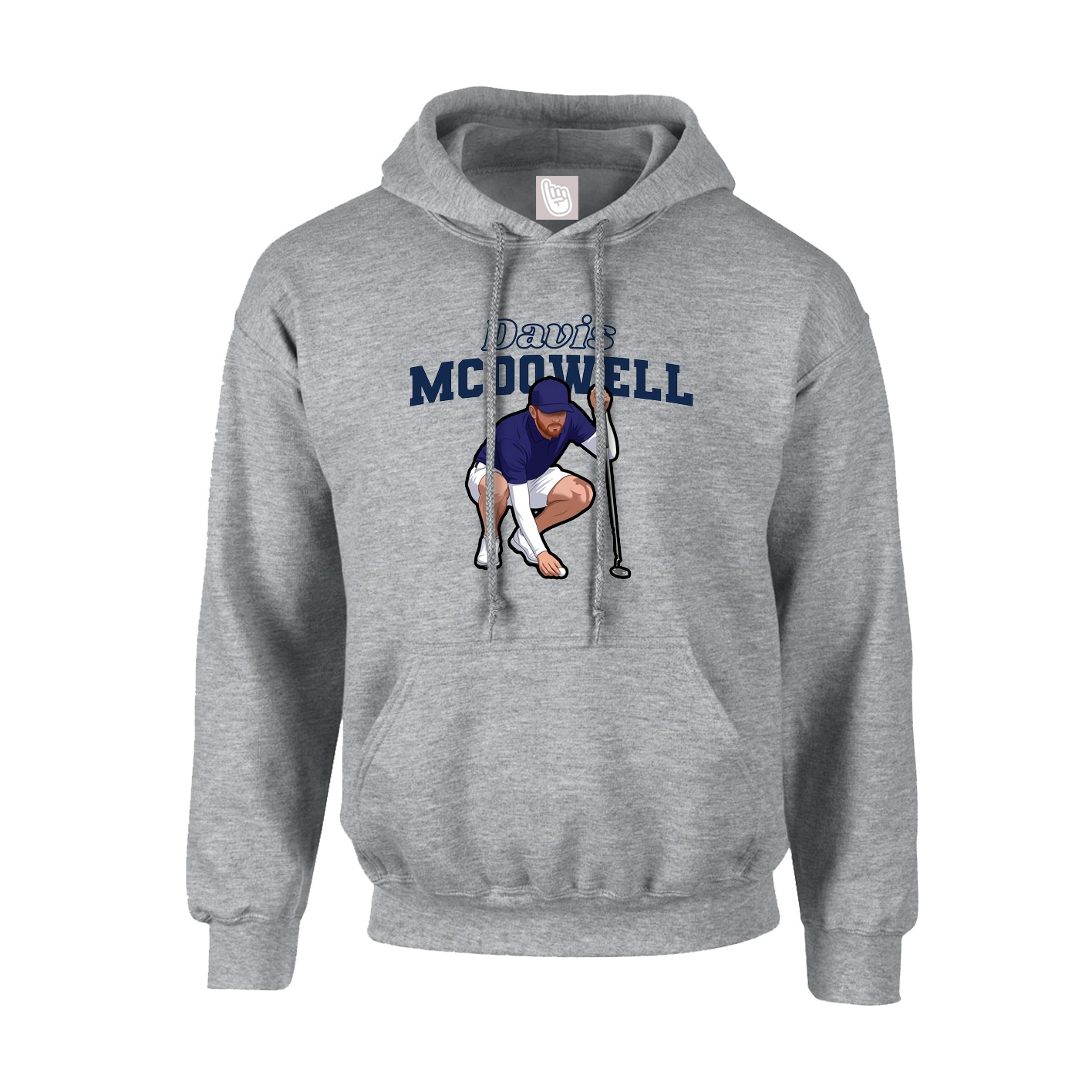 Hoodie — Name Arch in Grey