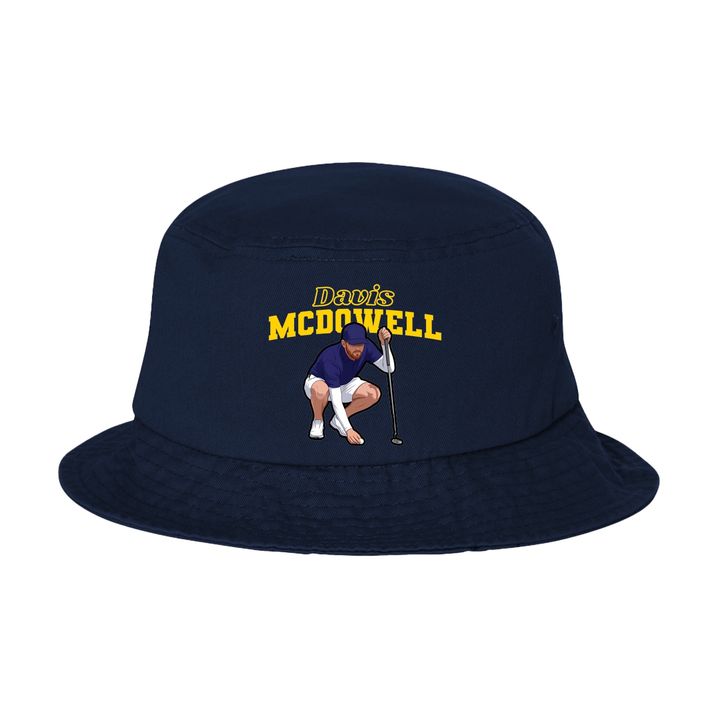 Bucket Cap — Name Arch in Navy