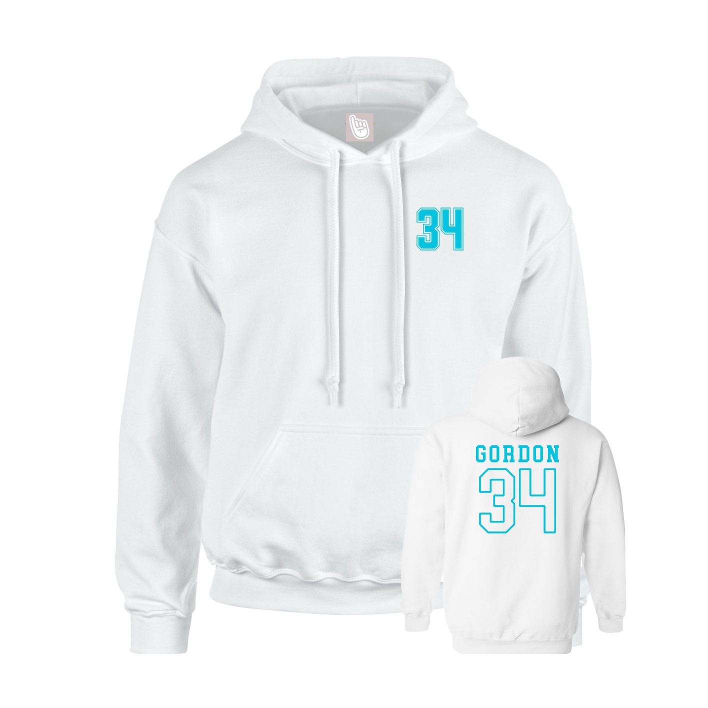 Hoodie — Chest Back in White