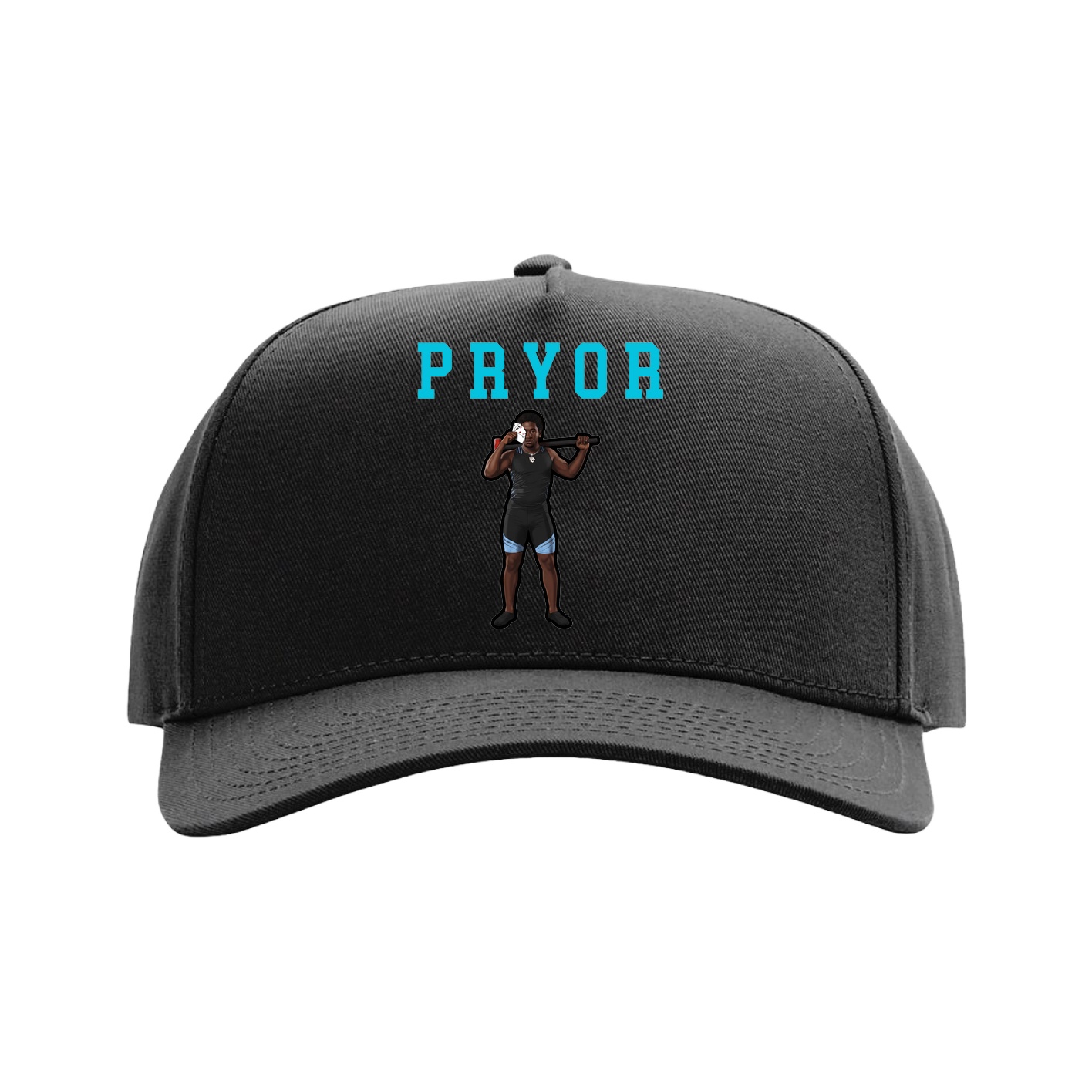 Full Fabric Five-Panel Champ Cap — Shirsey in Black