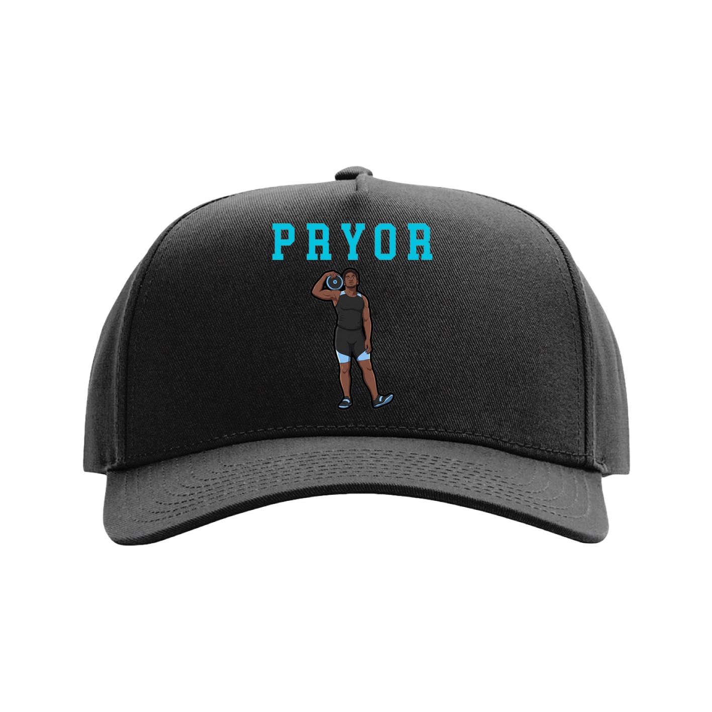 Full Fabric Five-Panel Champ Cap — Shirsey in Black
