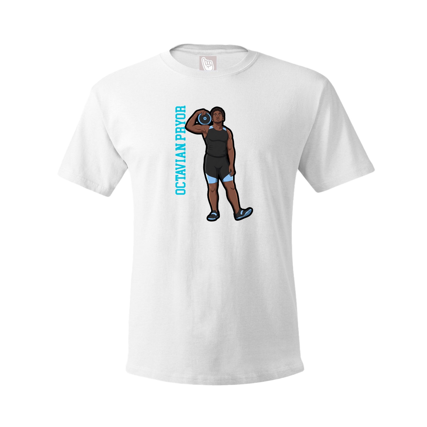 Youth Tee — Name Vertical in White