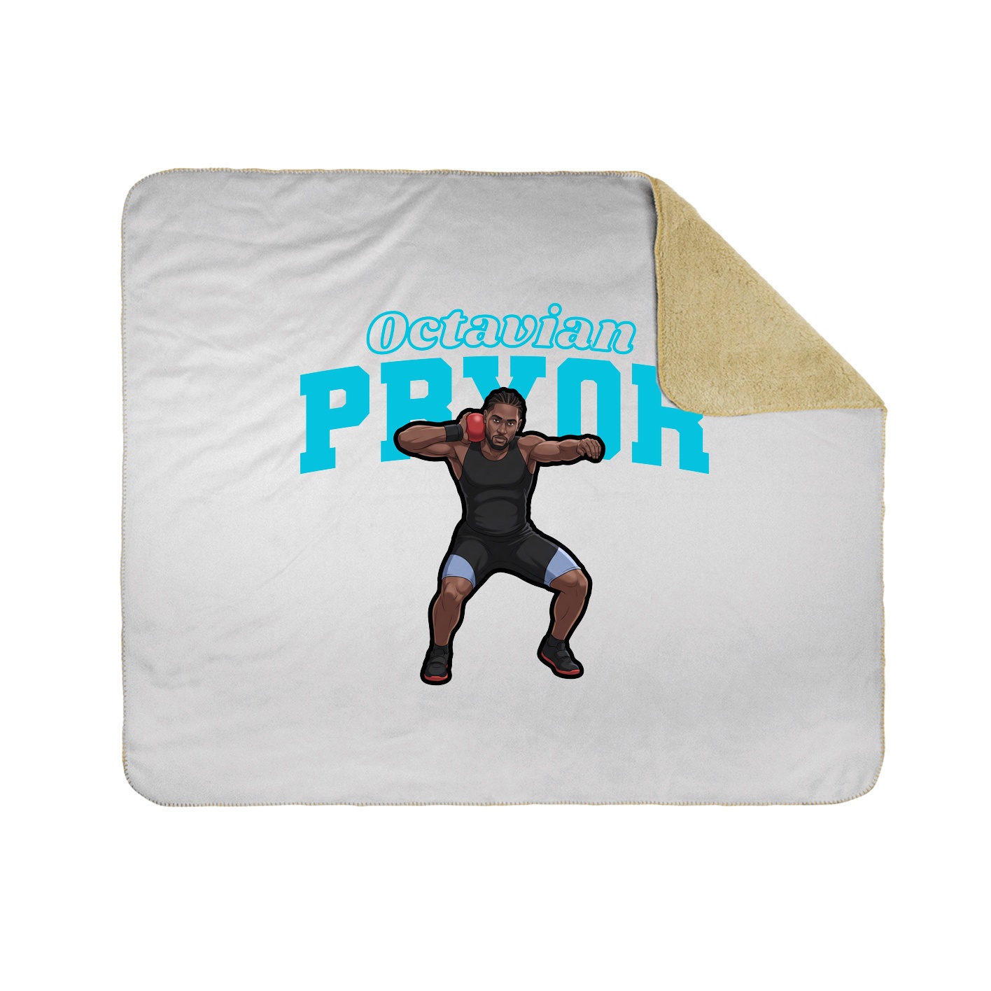Throw Blanket — Name Arch in White