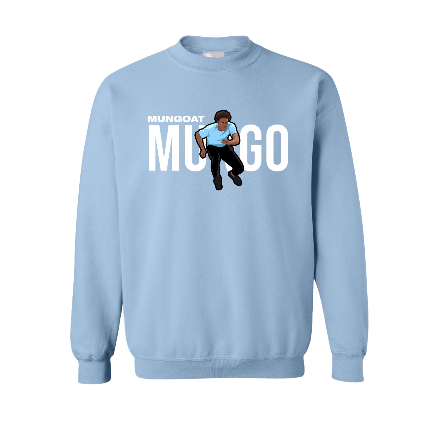 Fleece Crew — Player Name in Light Blue