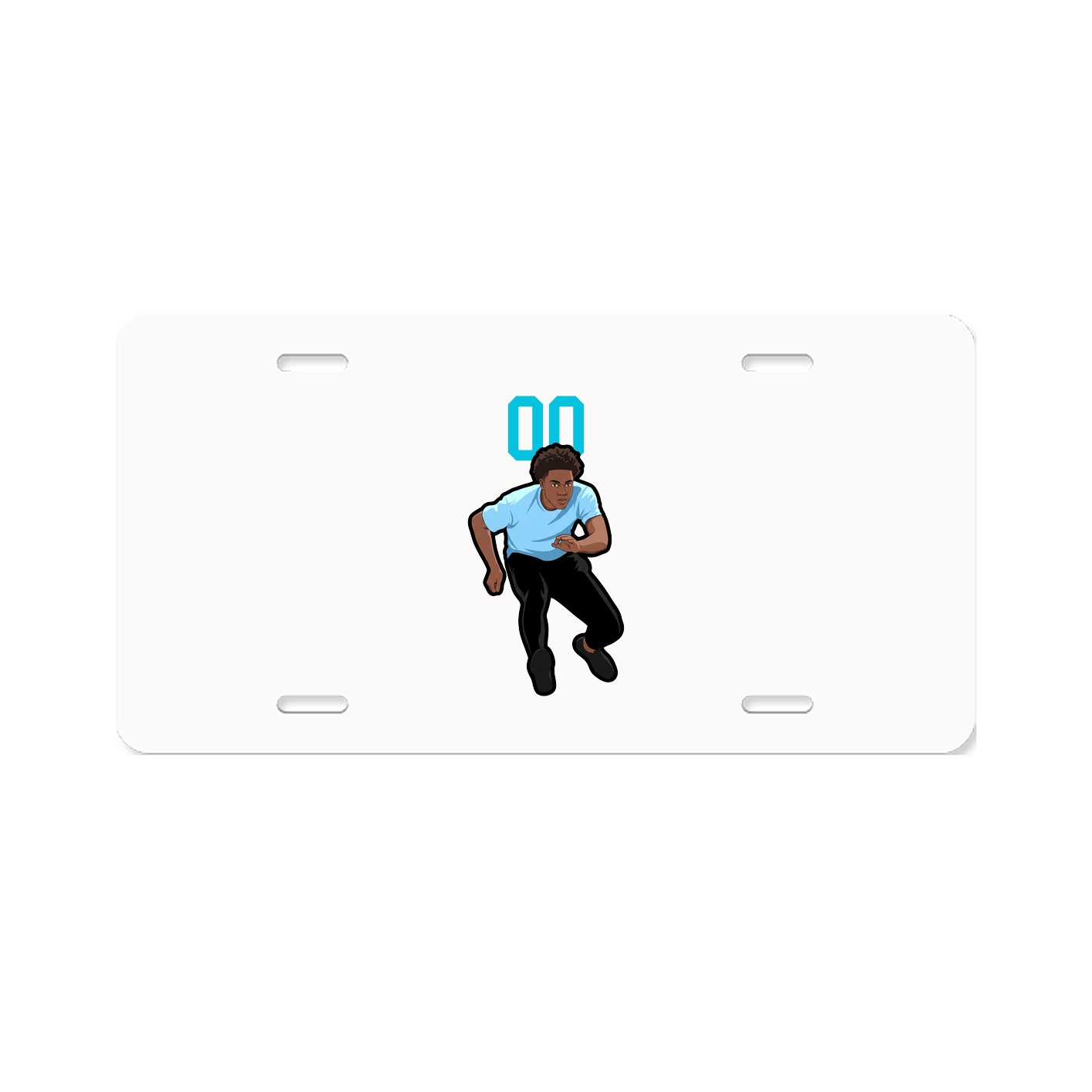 License Plate — Number Top in Classic