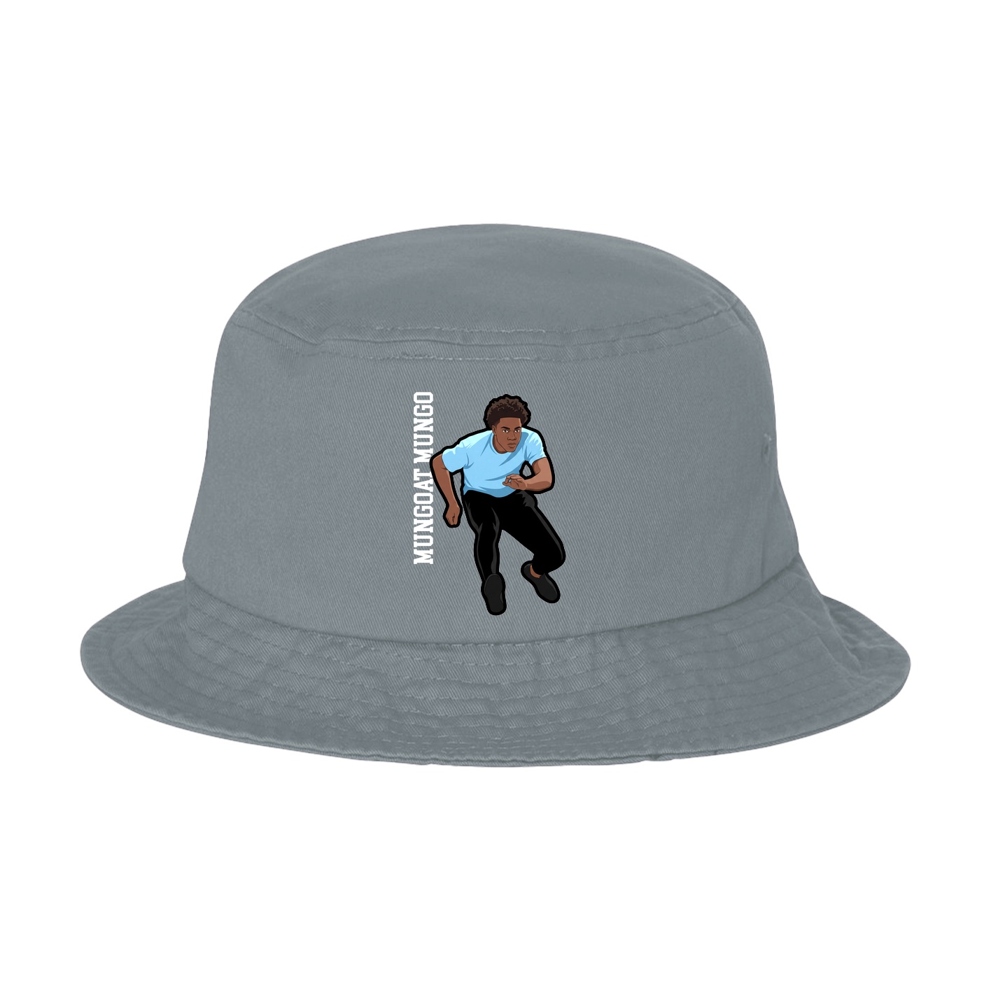 Bucket Cap — Name Vertical in Grey