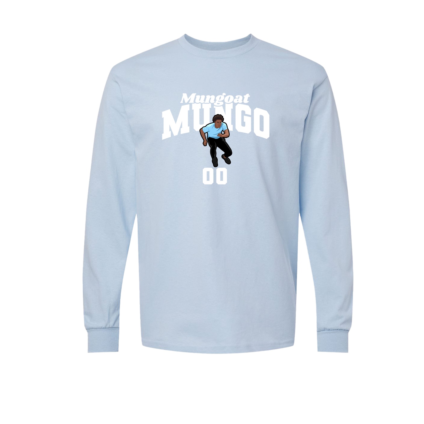 Long Sleeve Tee — Signature Arch in Light Blue