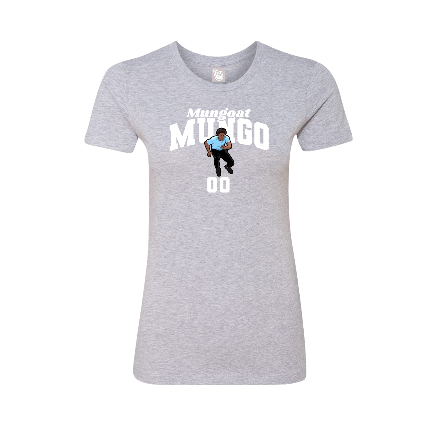 Fitted Women's Tee — Signature Arch in Grey