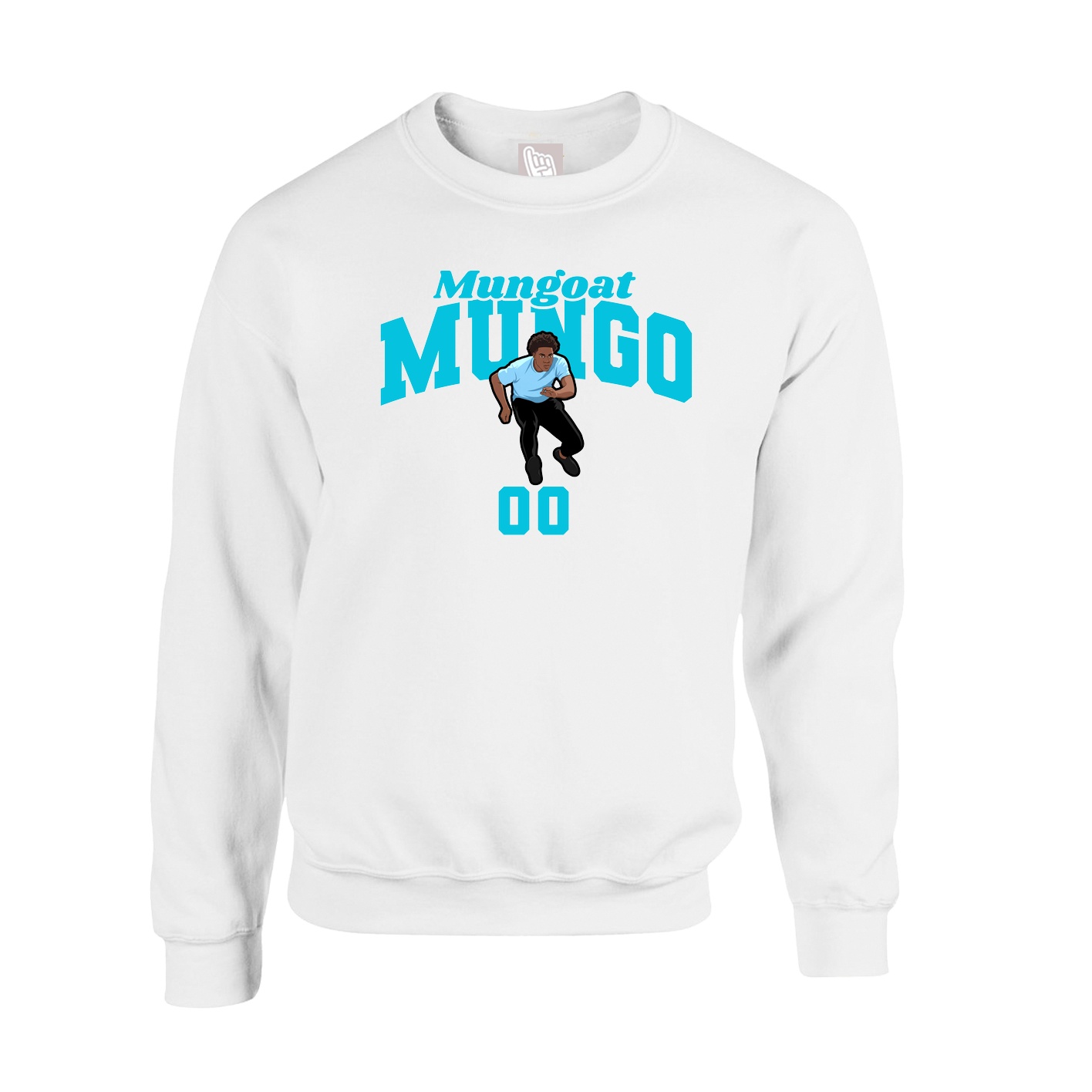 Fleece Crew — Signature Arch in White
