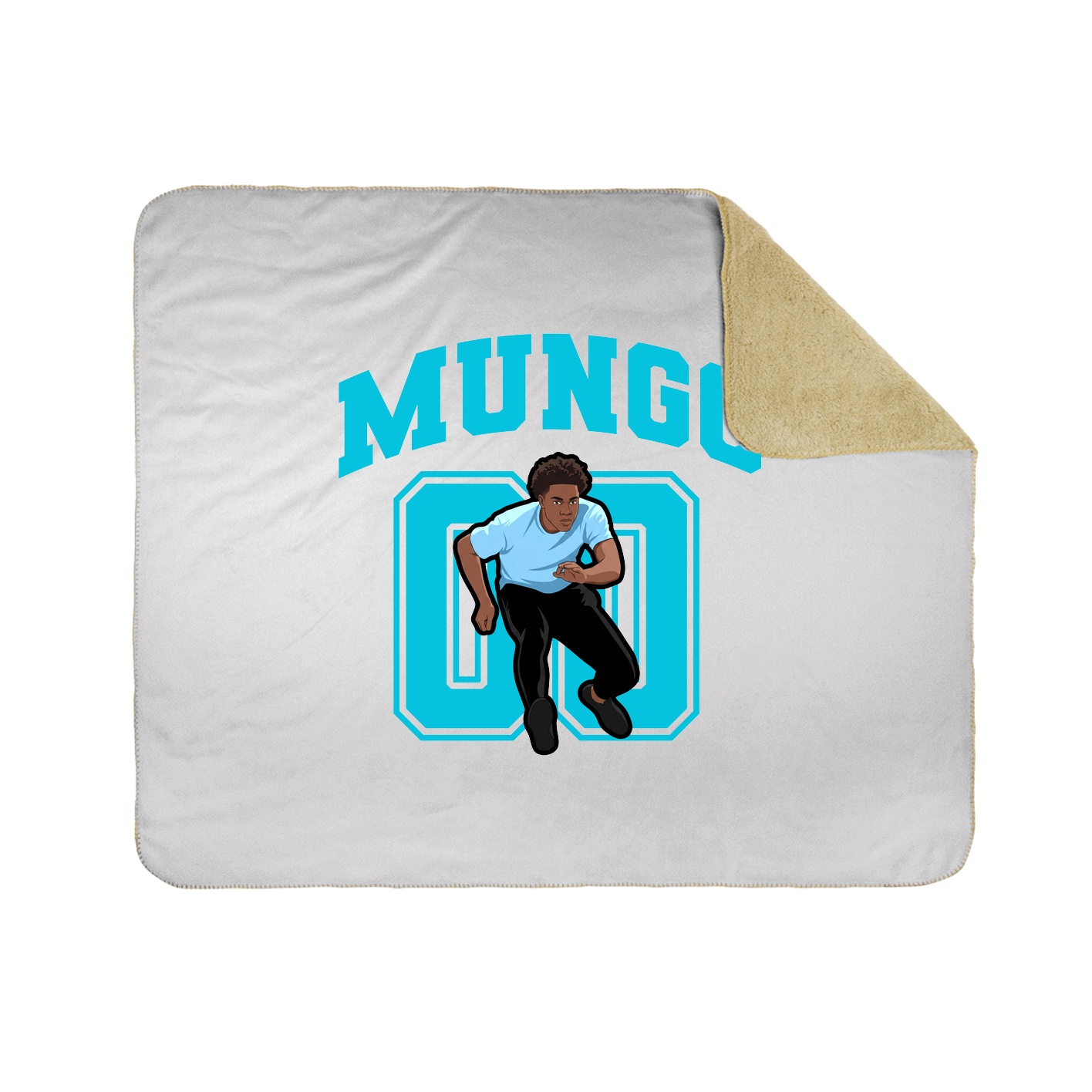 Throw Blanket — Number in White