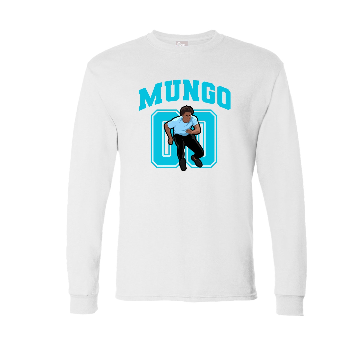 Long Sleeve Tee — Number in White