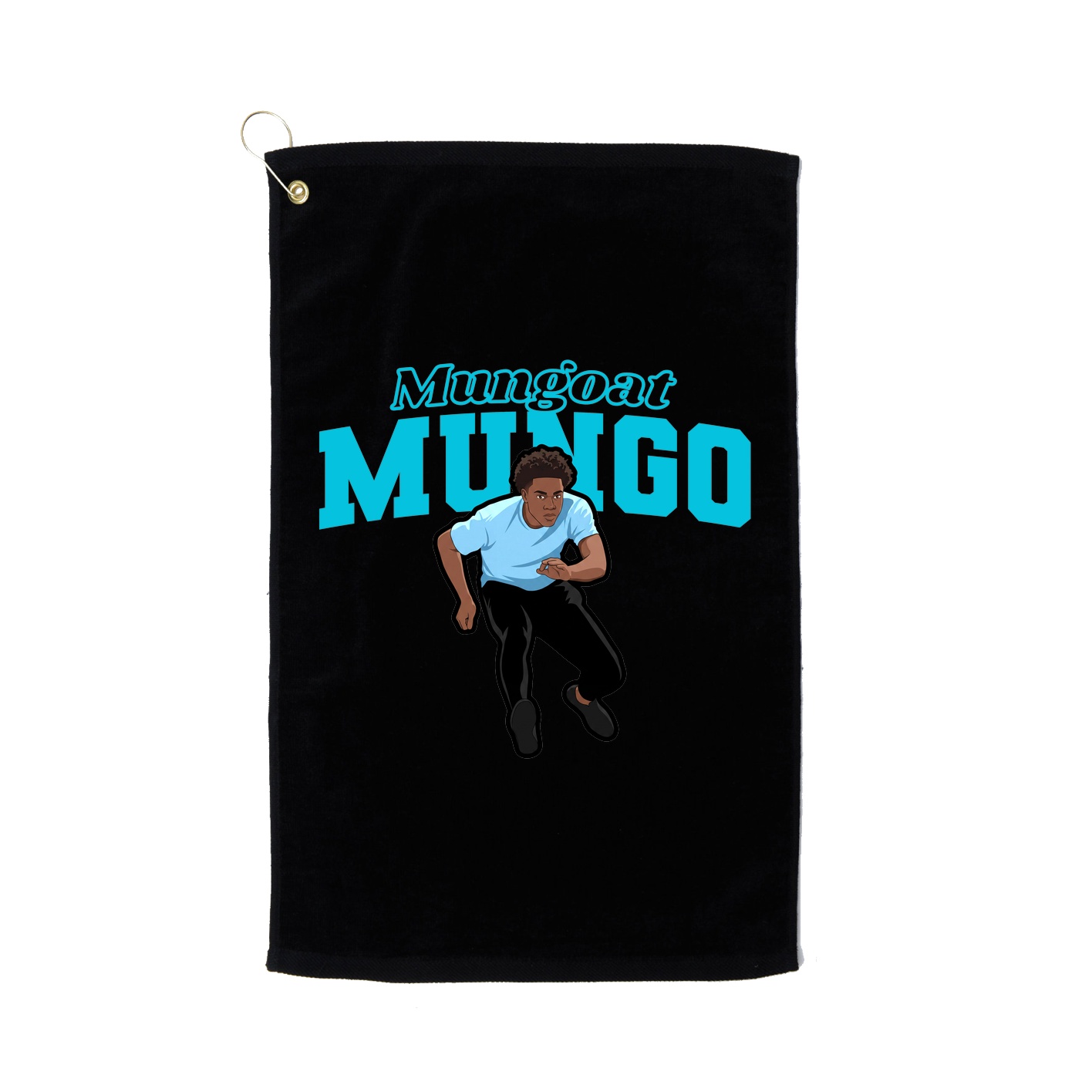 Golf Towel — Name Arch in Black
