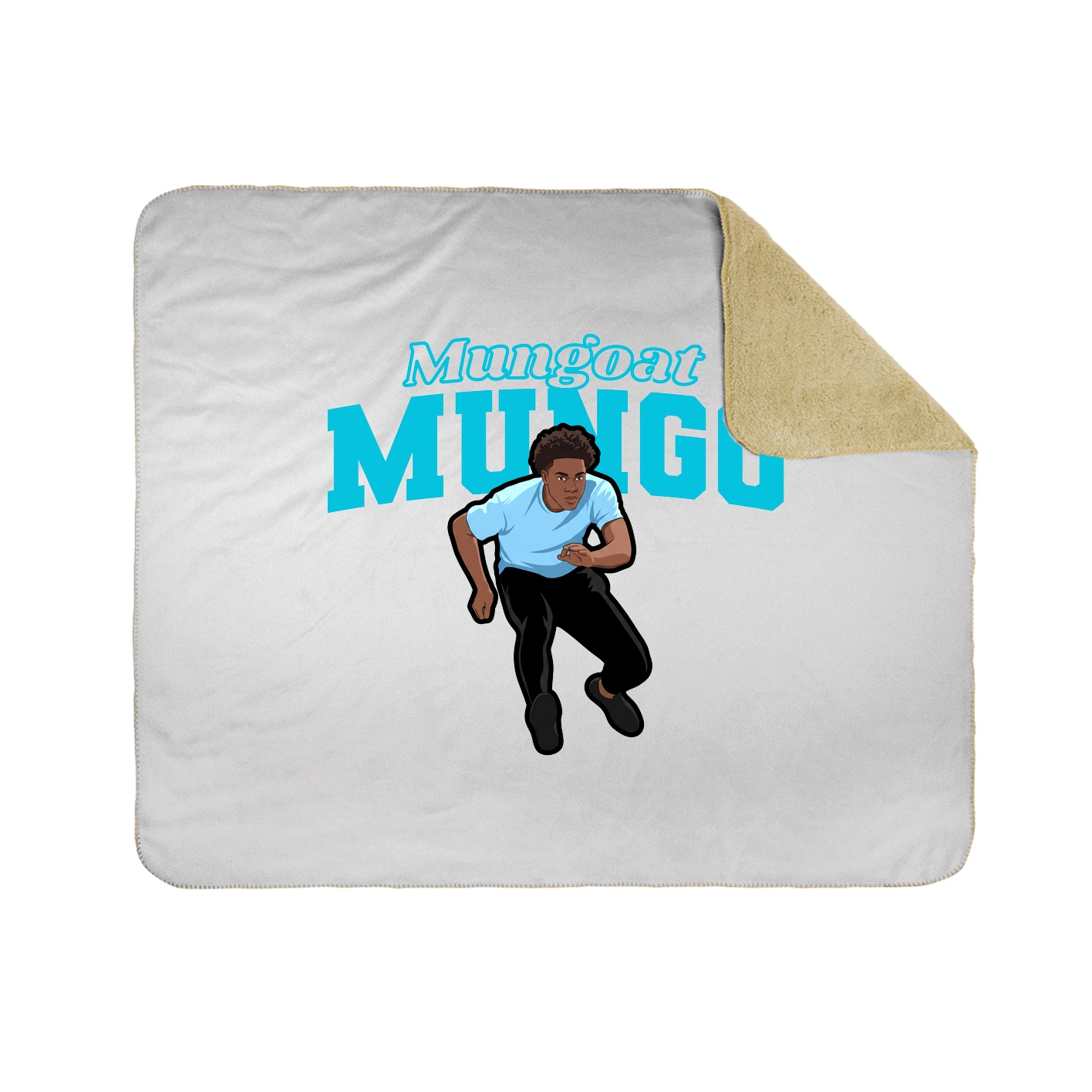Throw Blanket — Name Arch in White