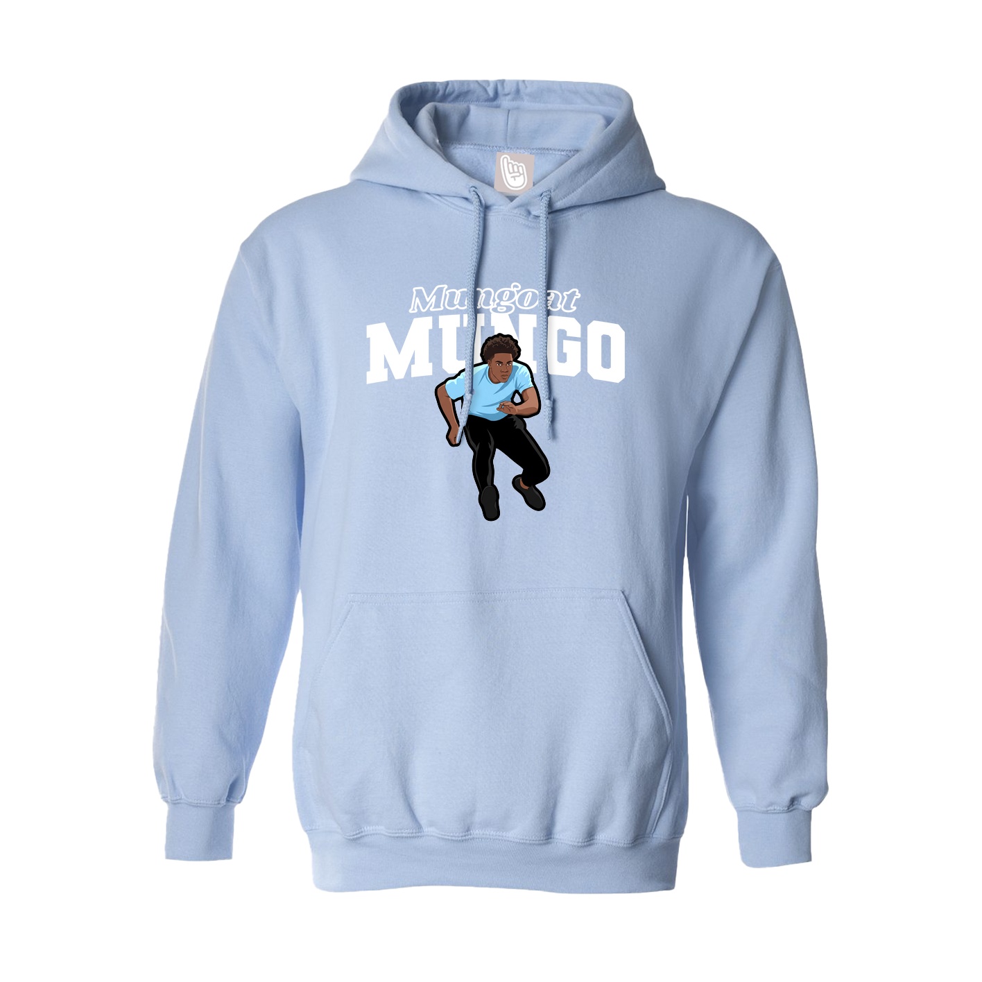 Hoodie — Name Arch in Light Blue