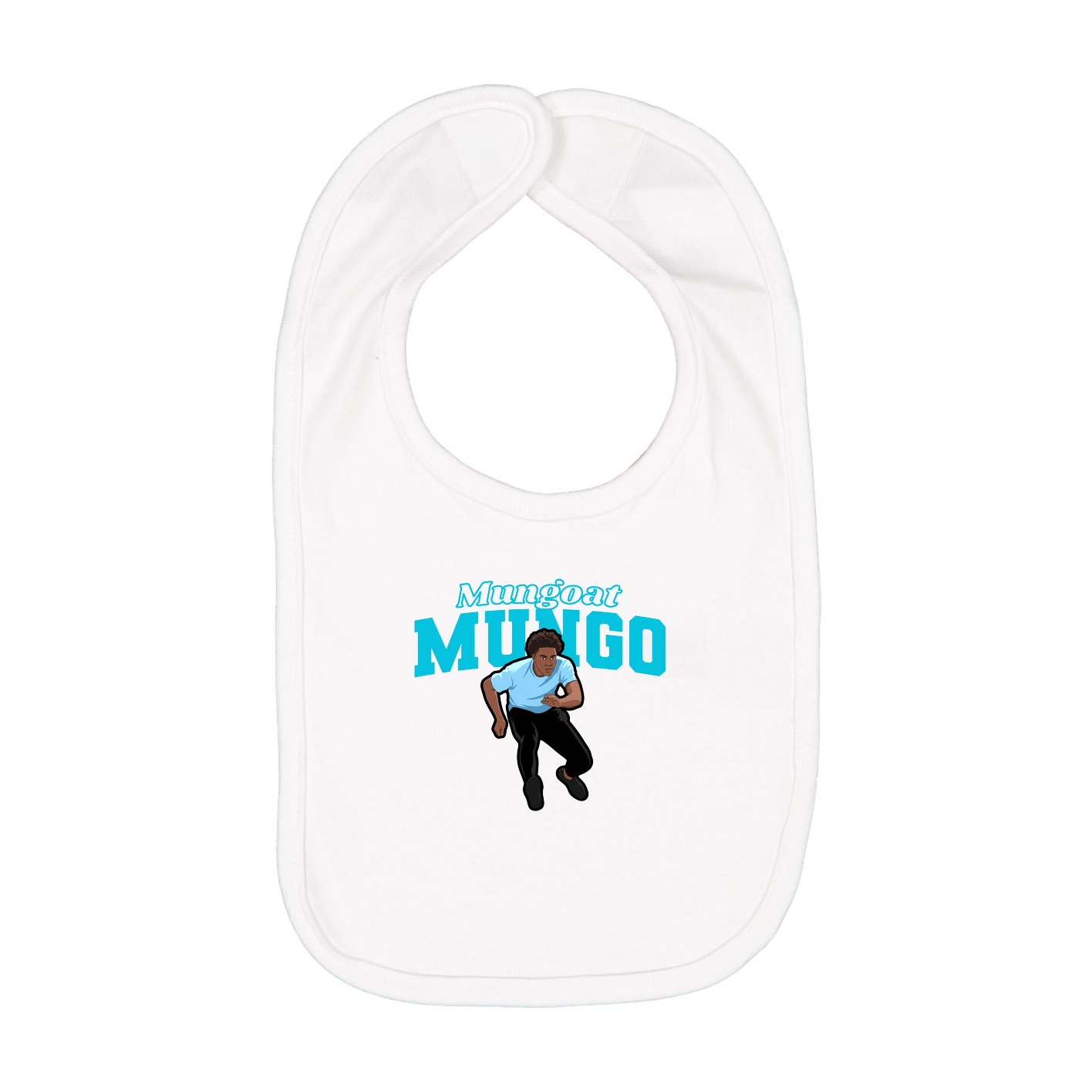 Infant Bib — Name Arch in White
