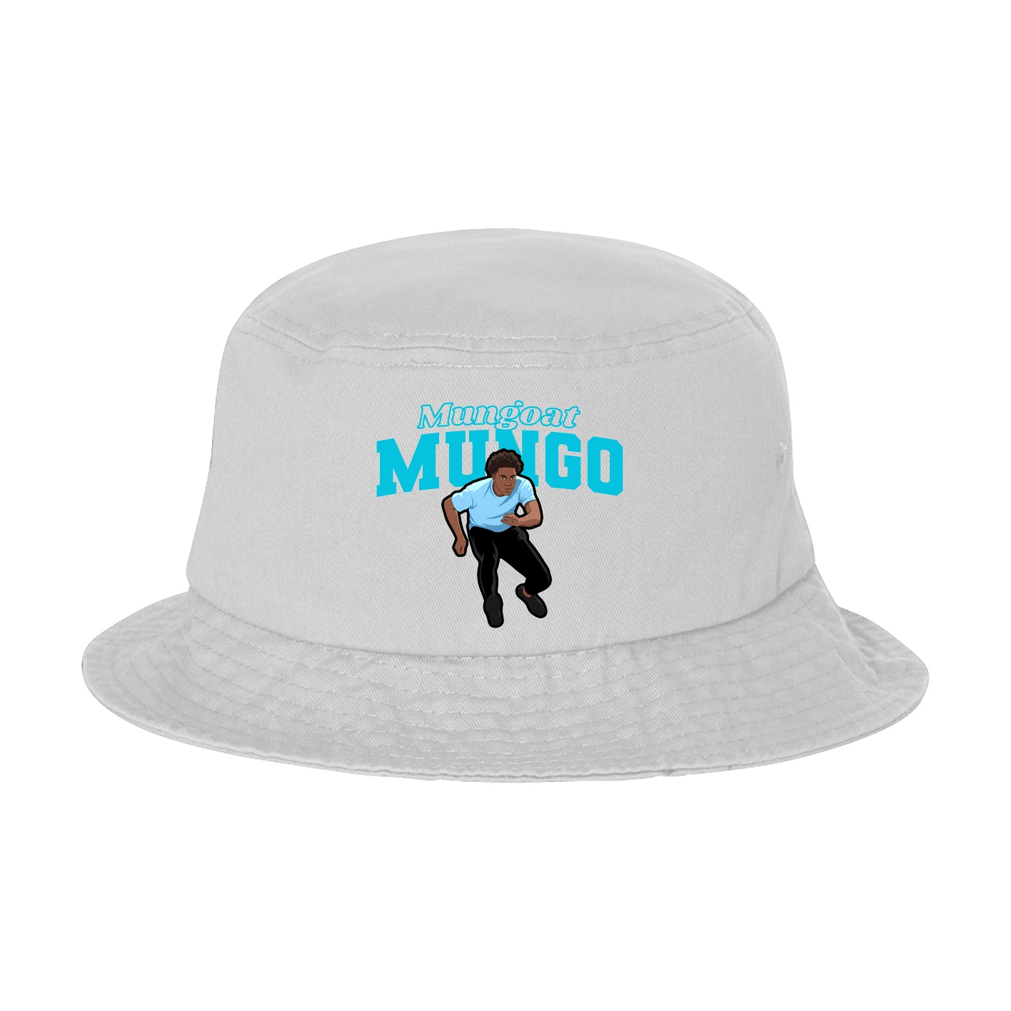 Bucket Cap — Name Arch in White