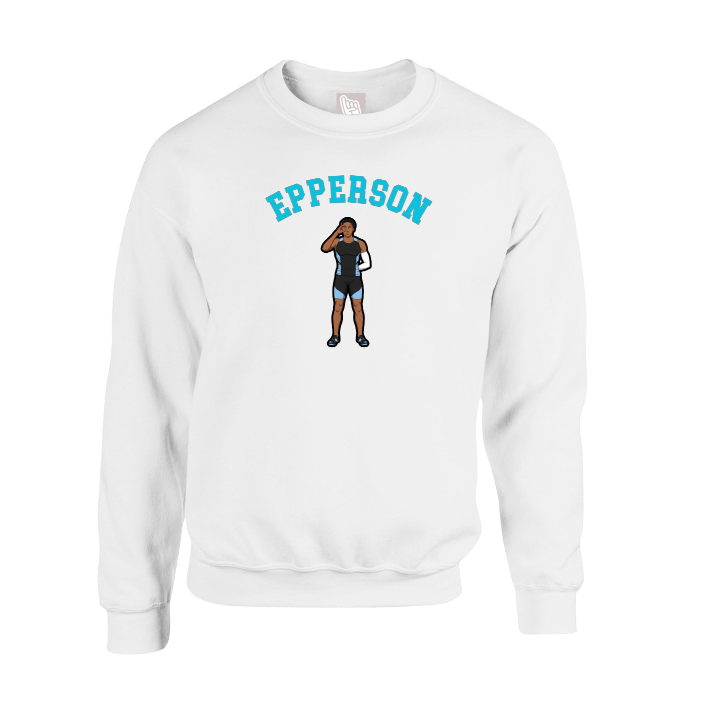 Fleece Crew — Shirsey Arch in White