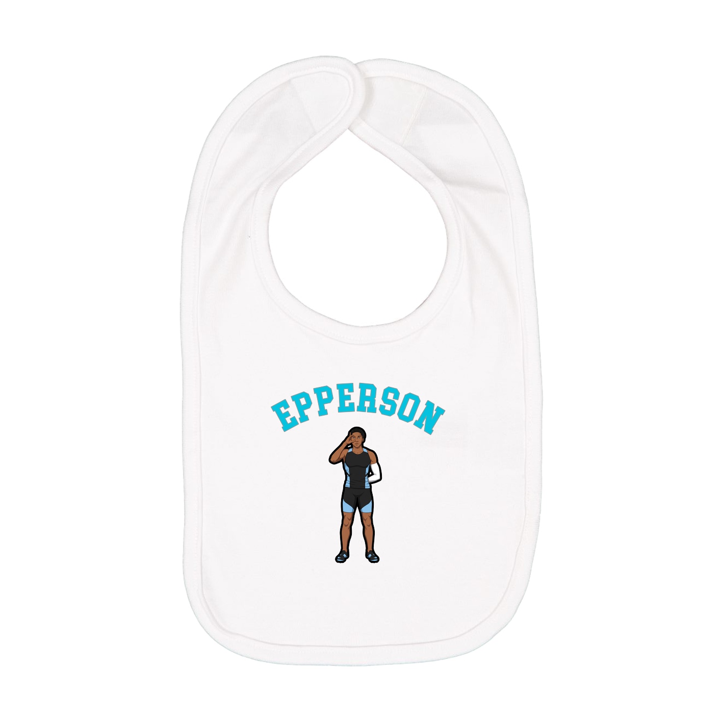 Infant Bib — Shirsey Arch in White