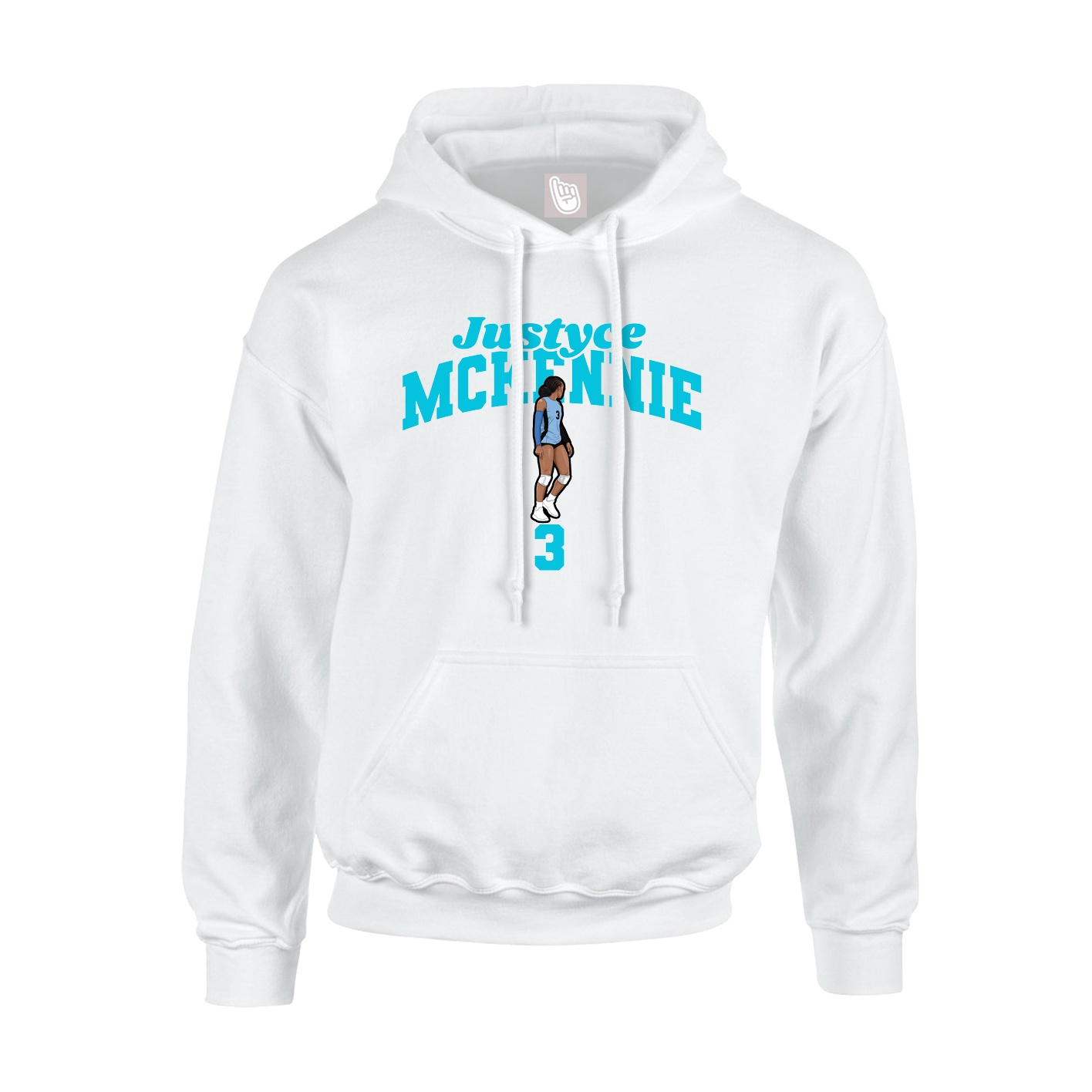 Youth Hoodie — Signature Arch in White