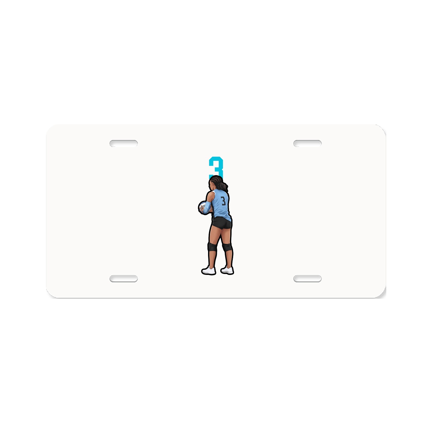 License Plate — Number Top in Classic