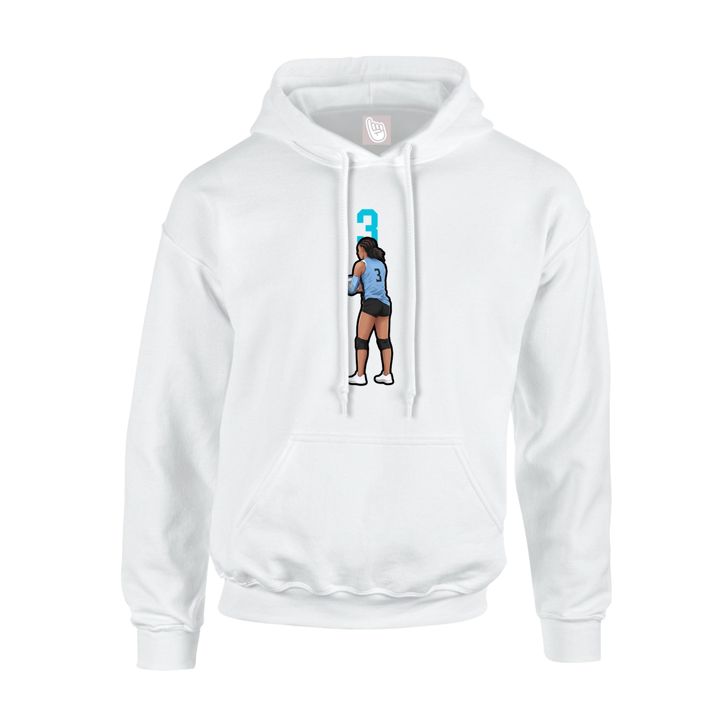 Hoodie — Number Top in White