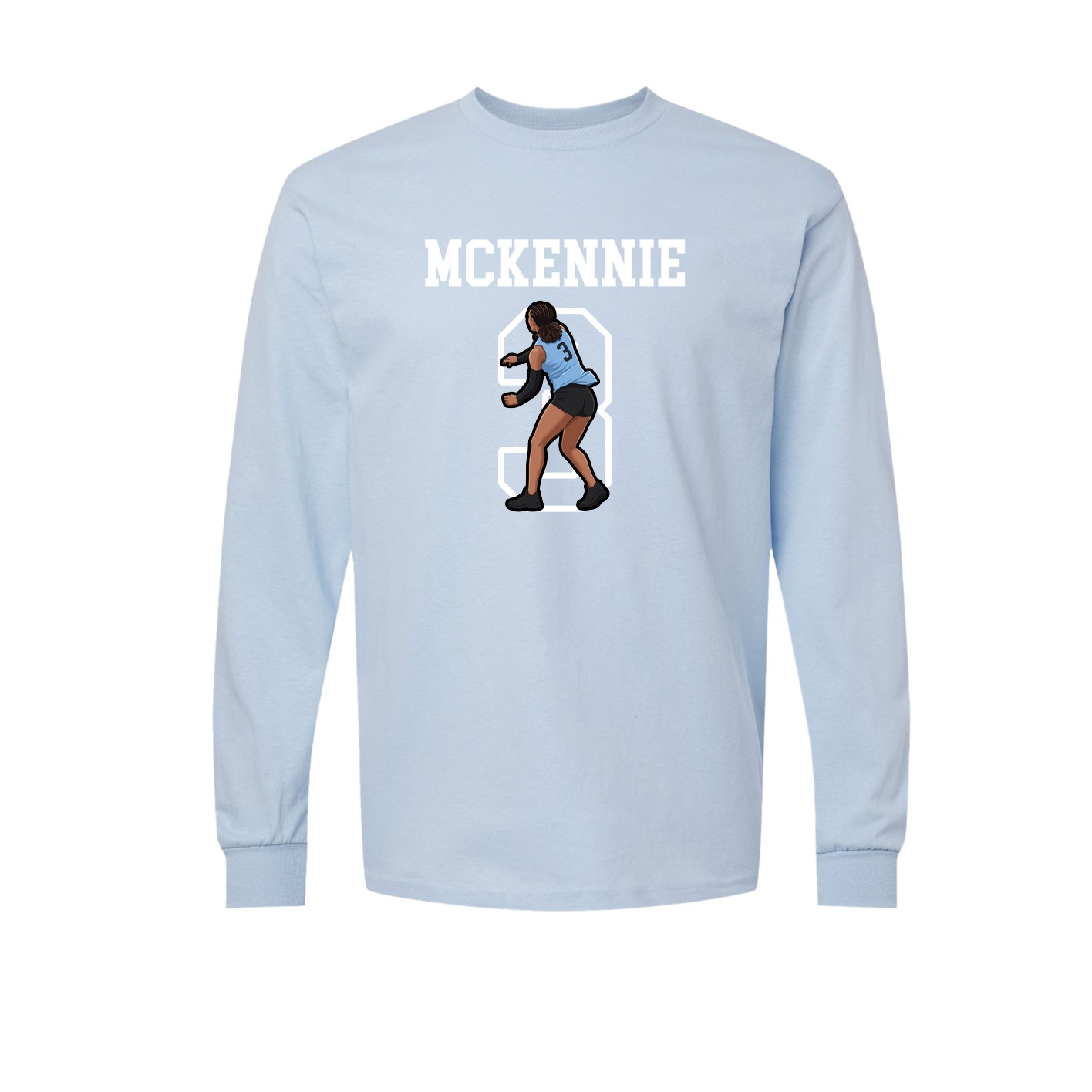 Long Sleeve Tee — Shirsey in Light Blue