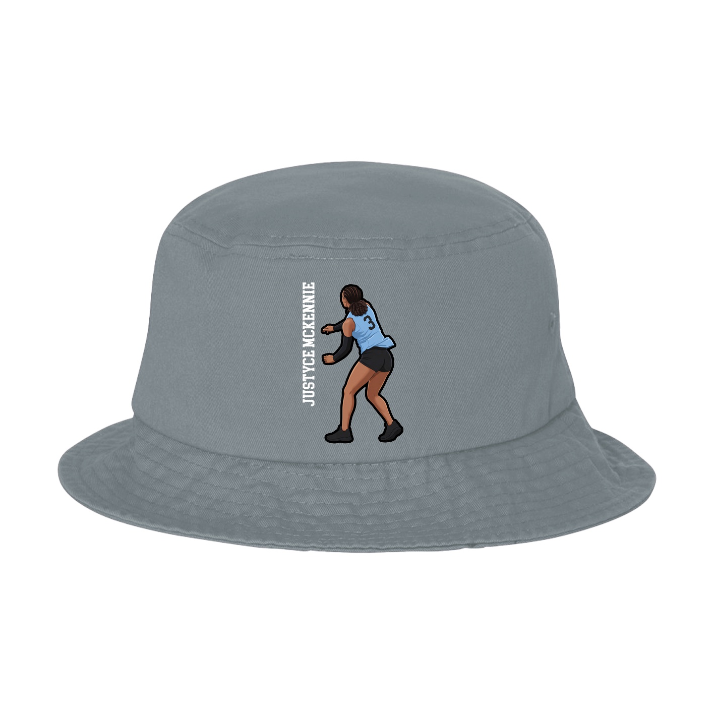 Bucket Cap — Name Vertical in Grey