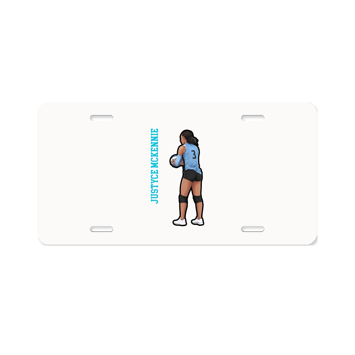 License Plate — Name Vertical in Classic