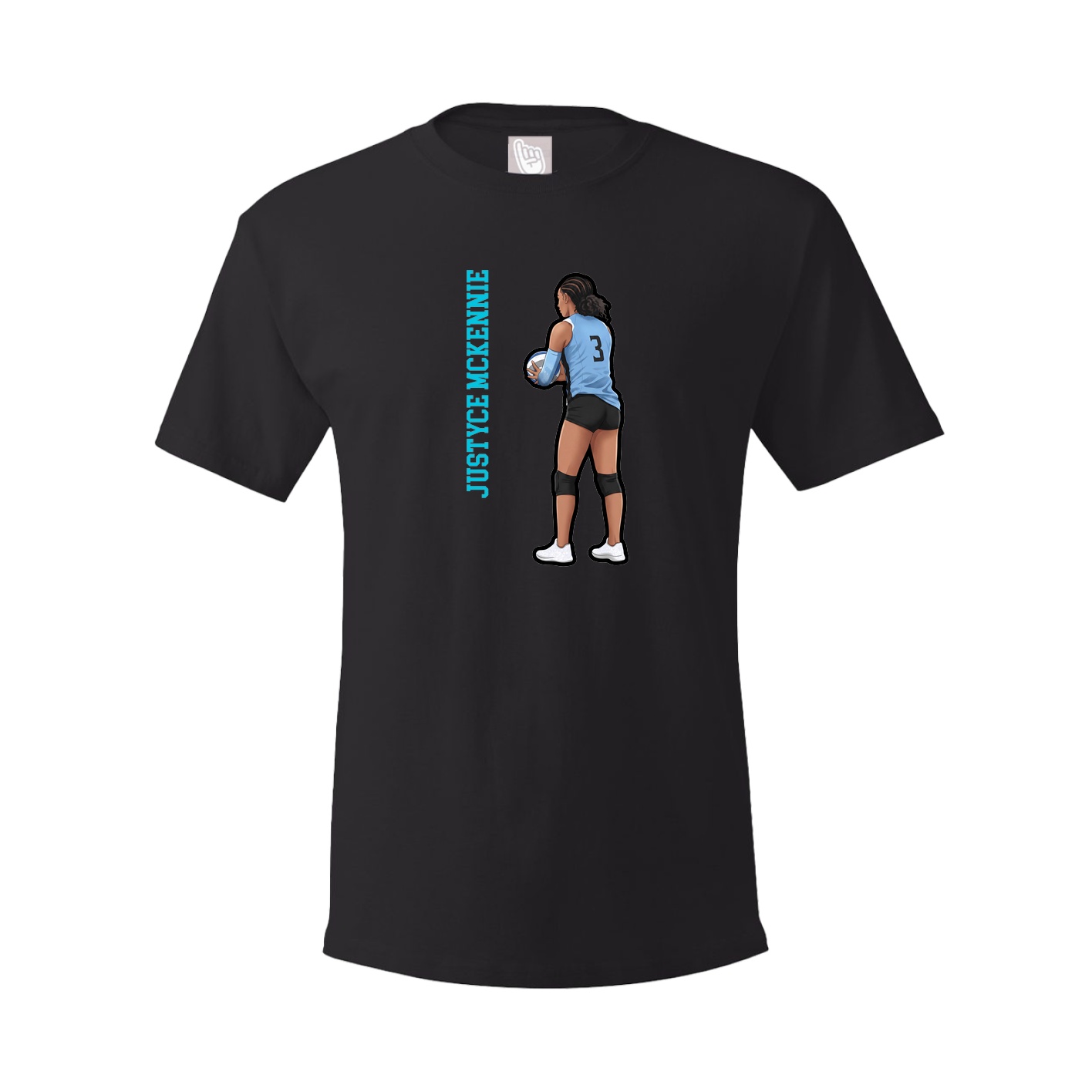 Tee — Name Vertical in Black