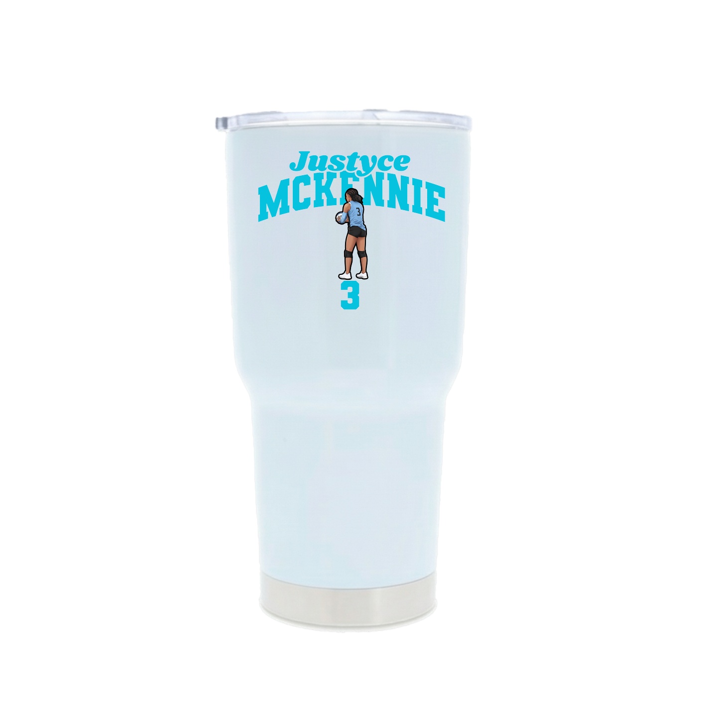 30oz Stainless Steel Tumbler — Signature Arch in White