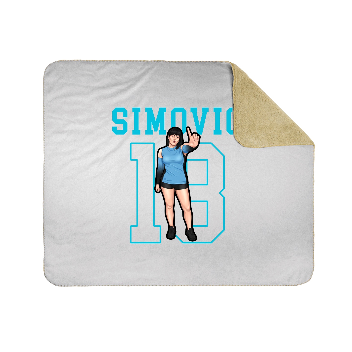 50x60 Sherpa Lined Throw Blanket