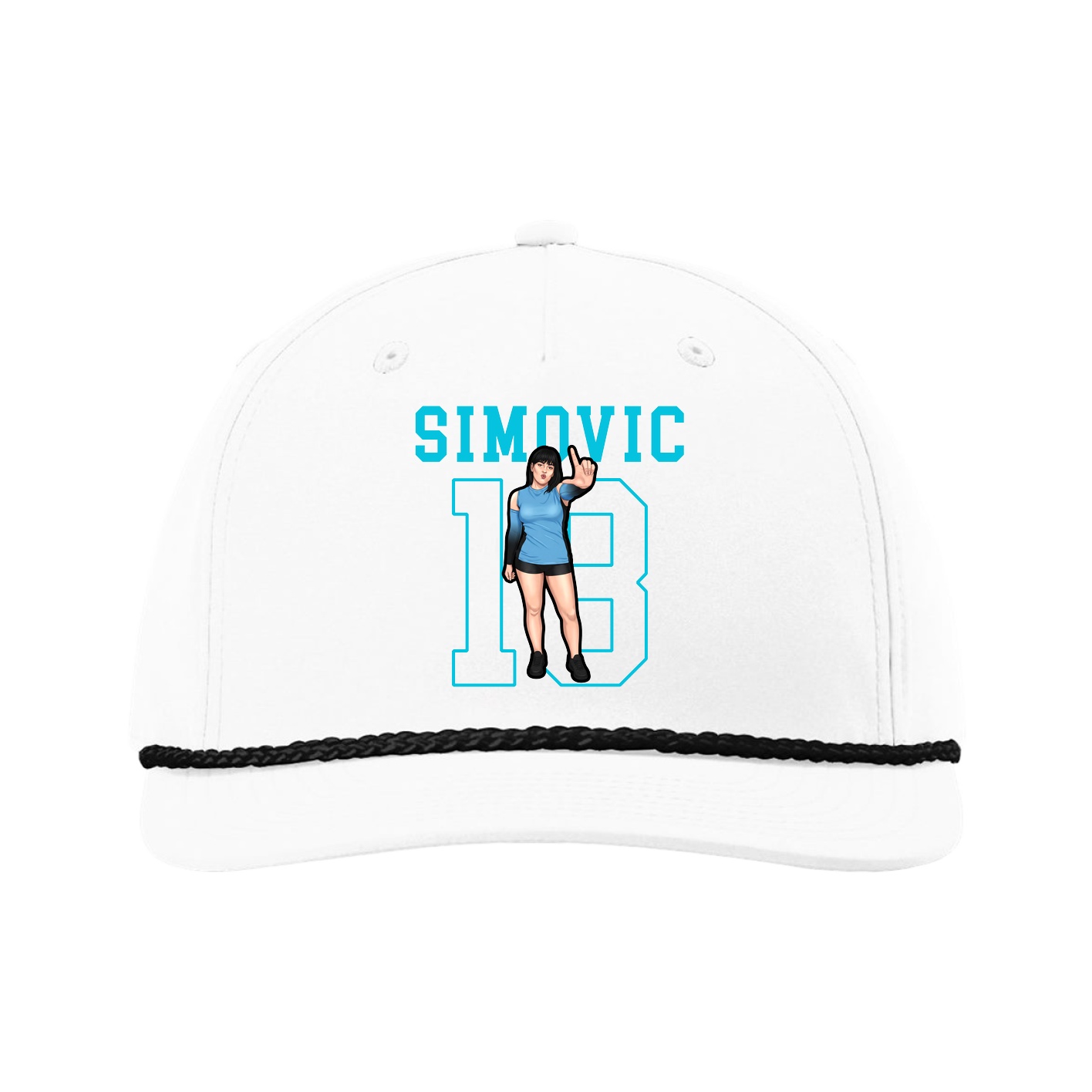 Five-Panel Classic Rope Cap — Shirsey in White