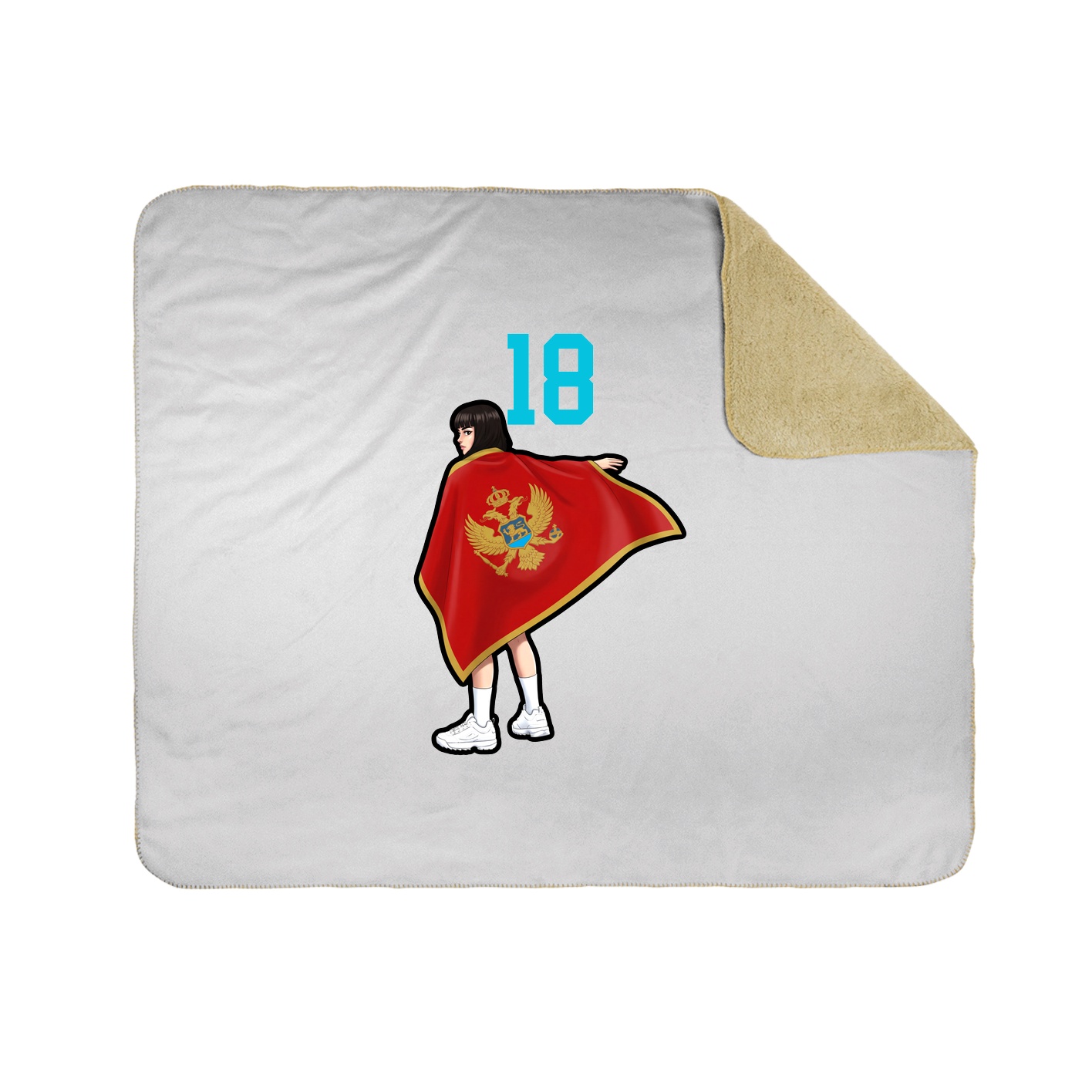 Throw Blanket — Number Top in White