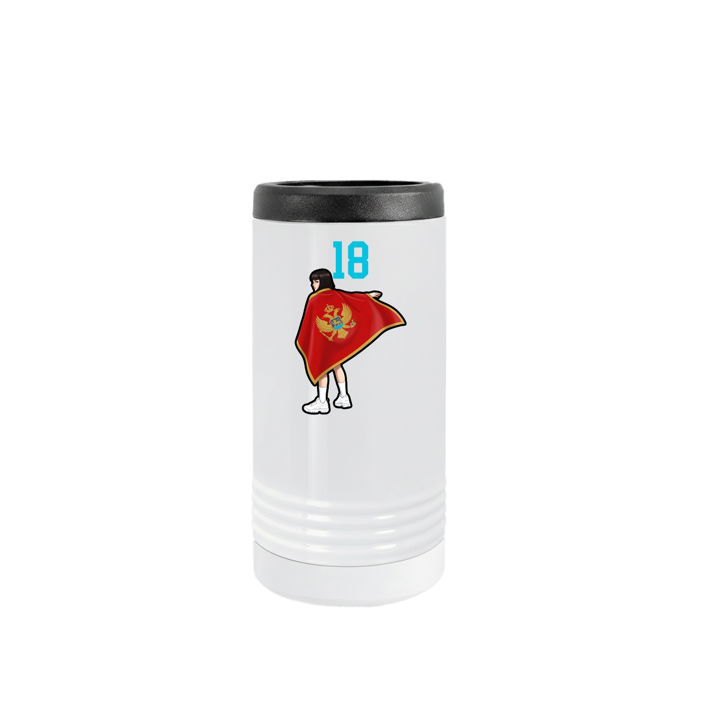 Slim Beverage Holder — Number Top in White
