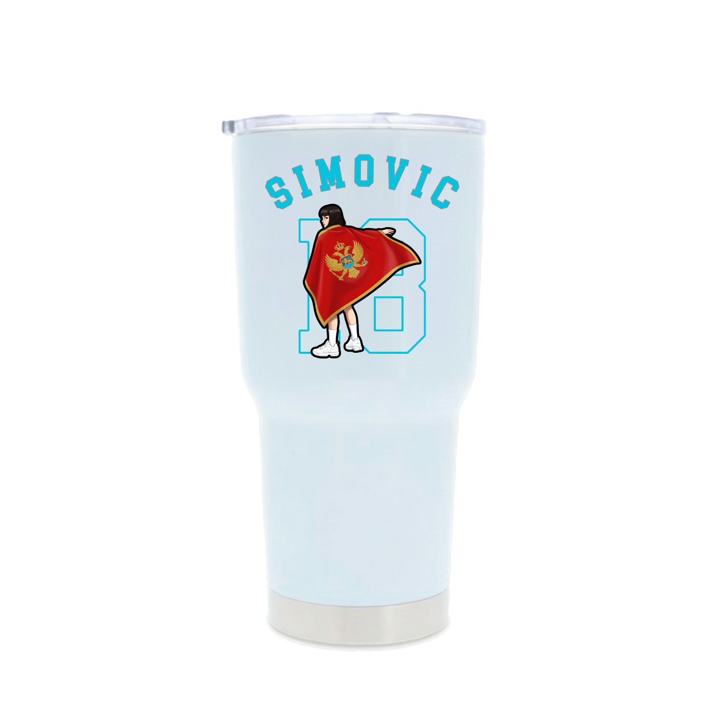 30oz Stainless Steel Tumbler — Shirsey Arch in White