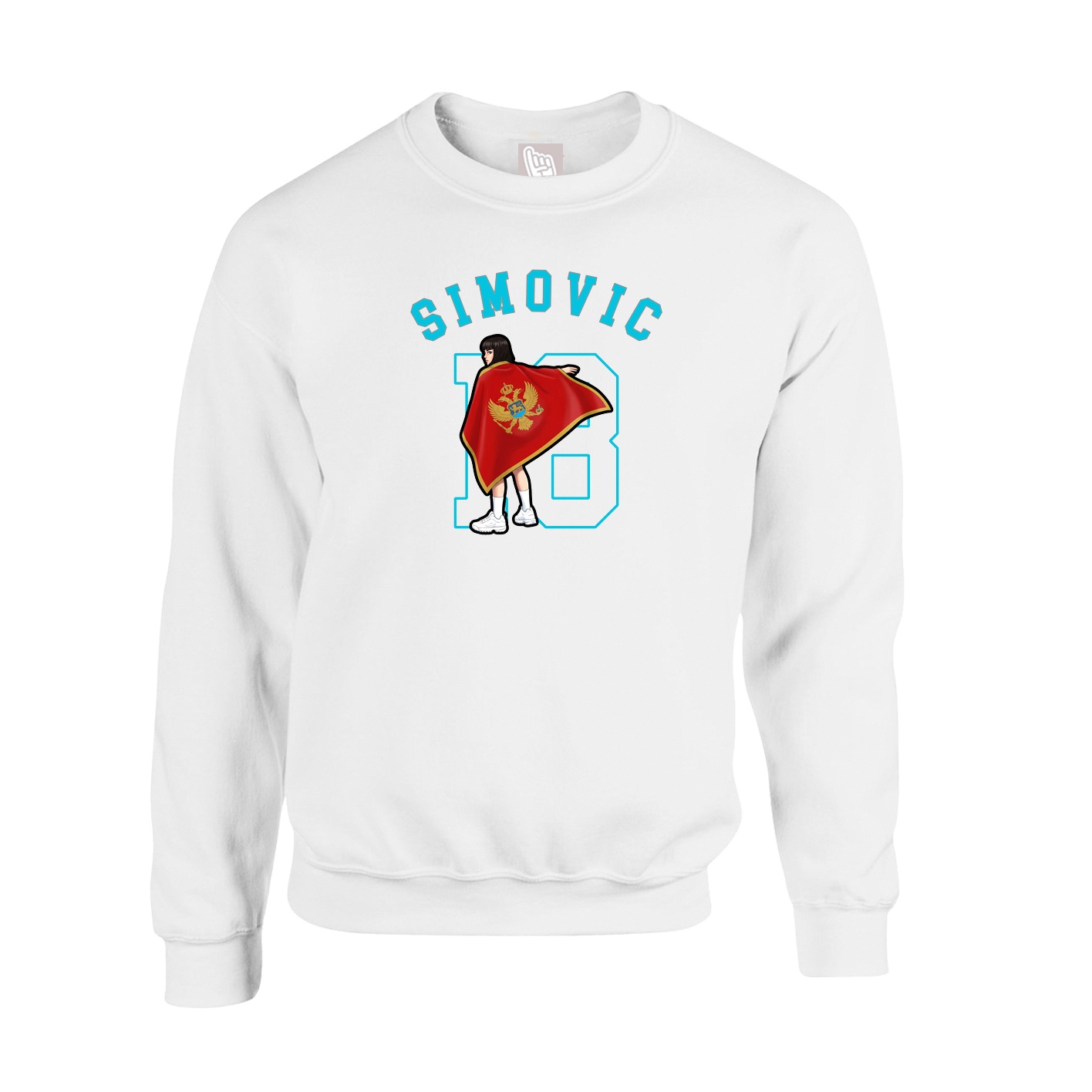 Fleece Crew — Shirsey Arch in White