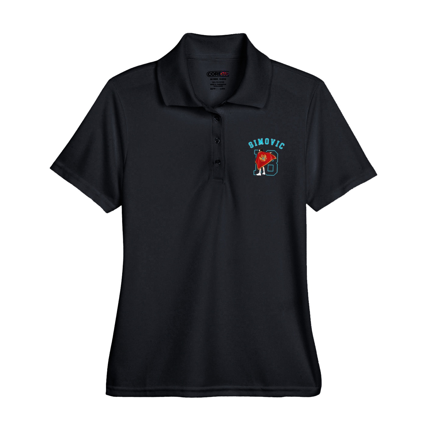 Womens Performance Polo — Shirsey Arch in Black