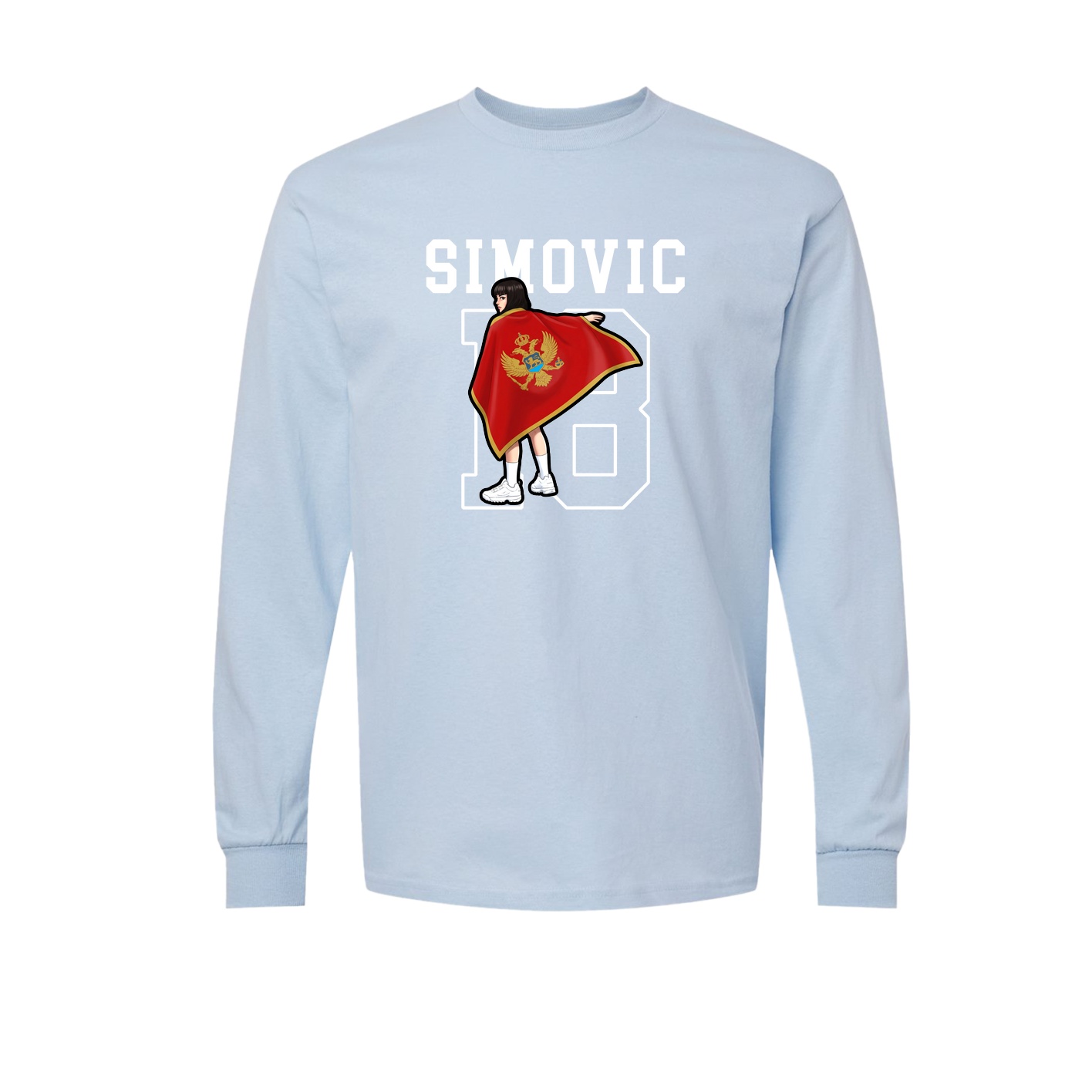 Long Sleeve Tee — Shirsey in Light Blue
