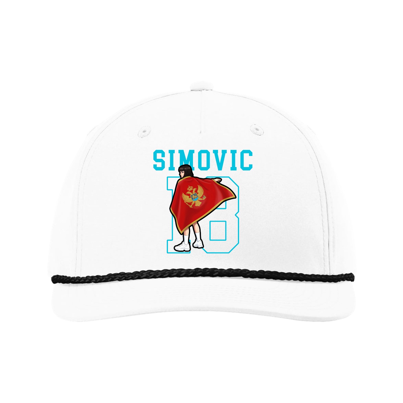 Five-Panel Classic Rope Cap — Shirsey in White