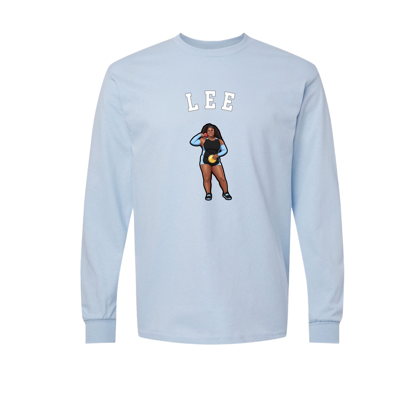 Long Sleeve Tee — Shirsey Arch in Light Blue