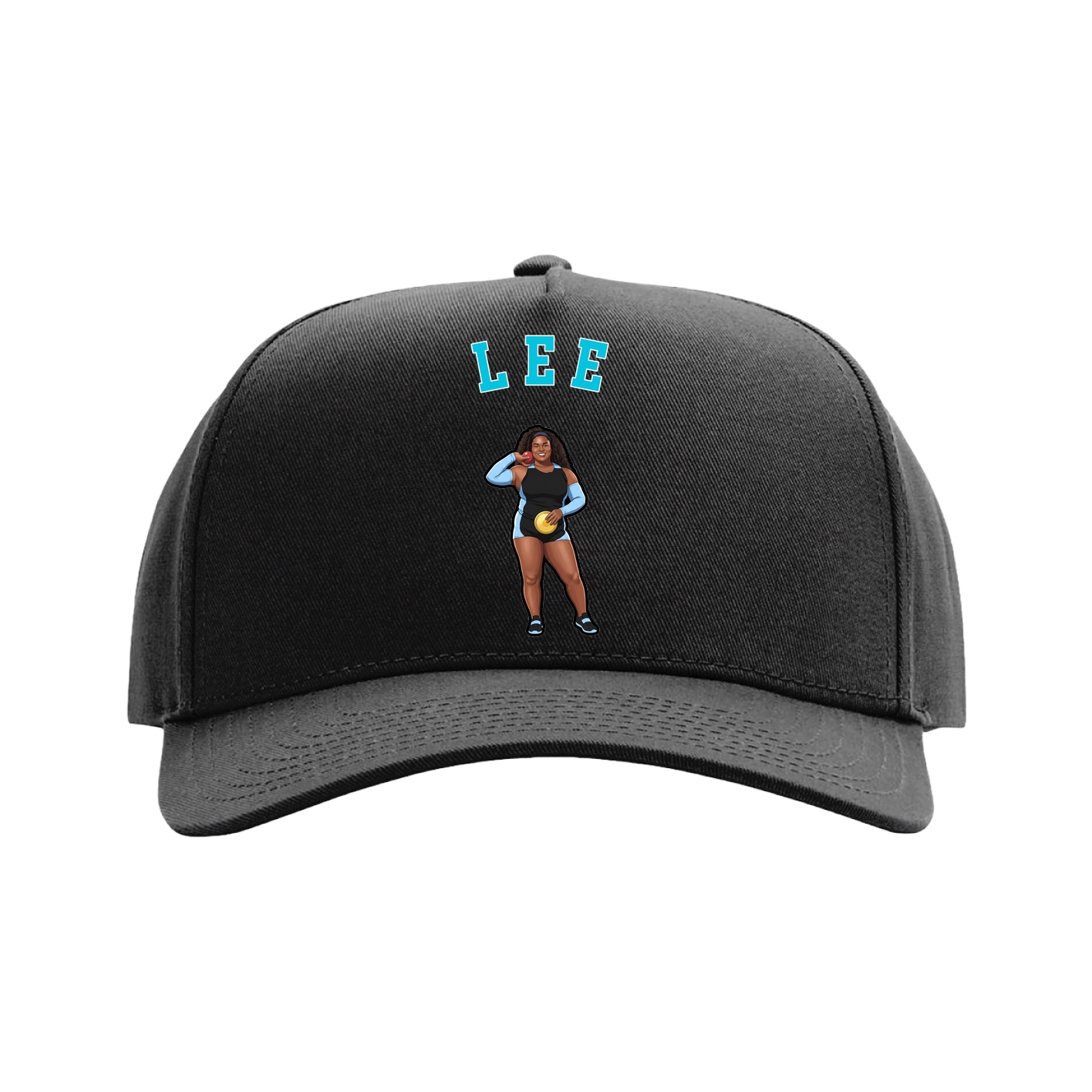 Full Fabric Five-Panel Champ Cap — Shirsey Arch in Black