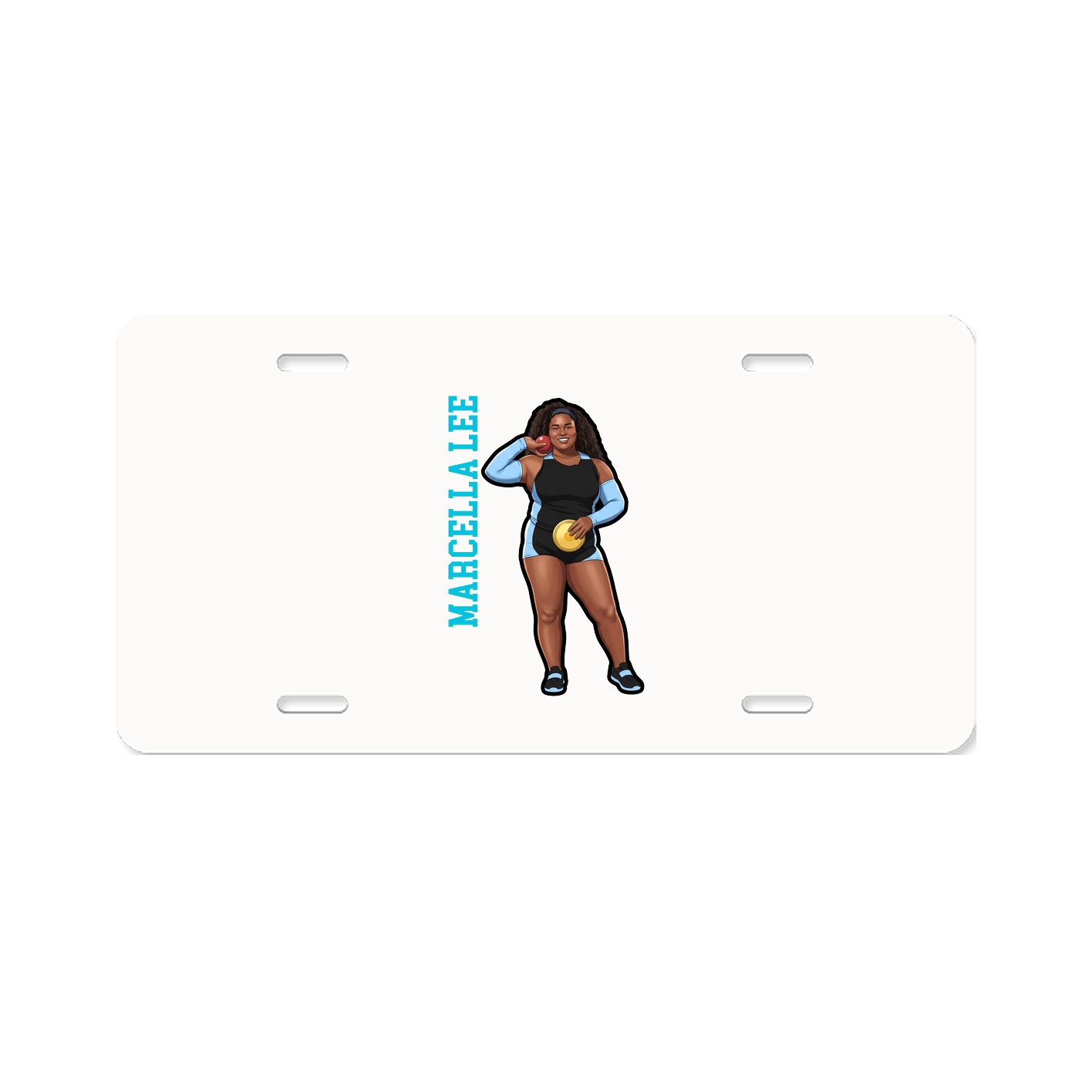 License Plate — Name Vertical in Classic