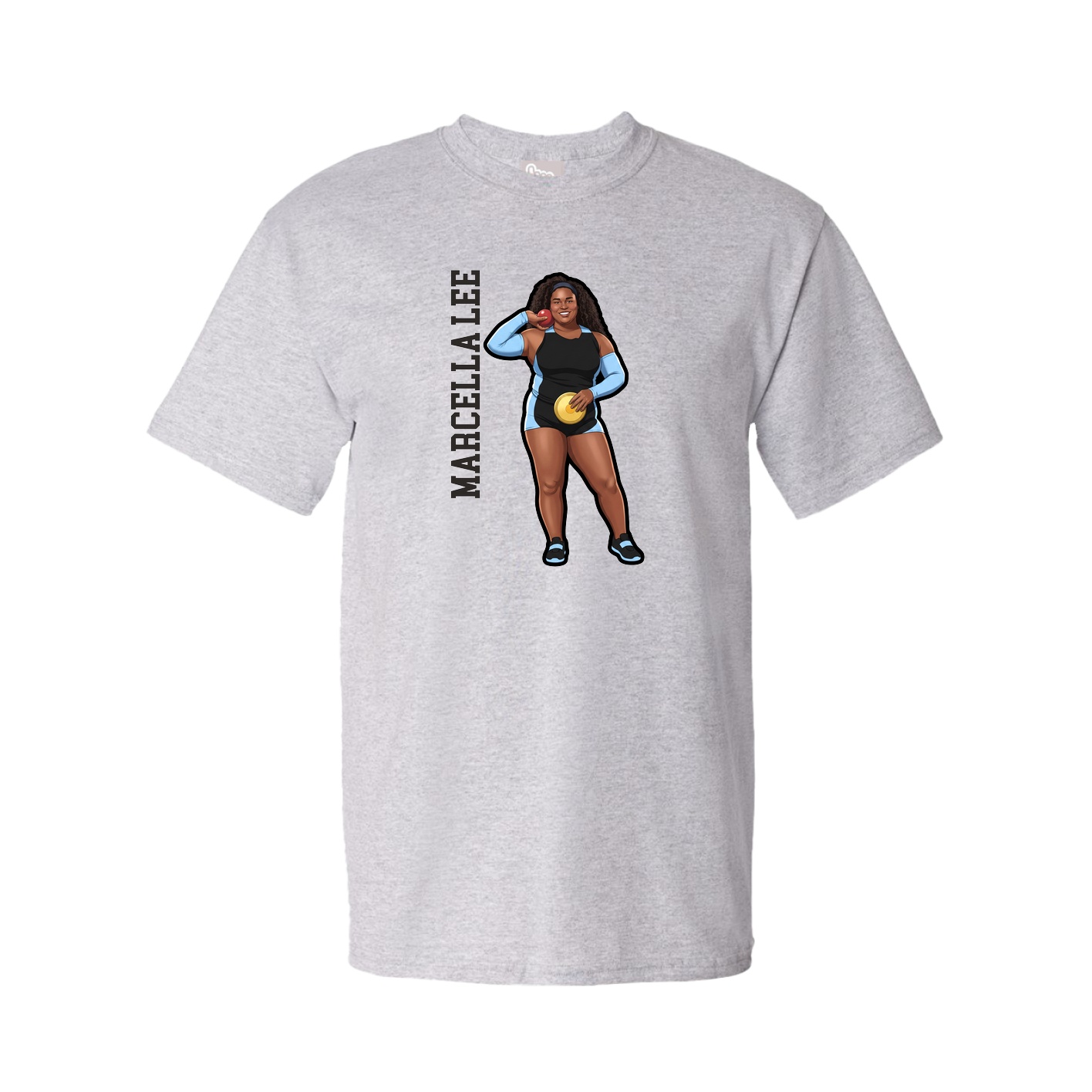 Tee — Name Vertical in Grey