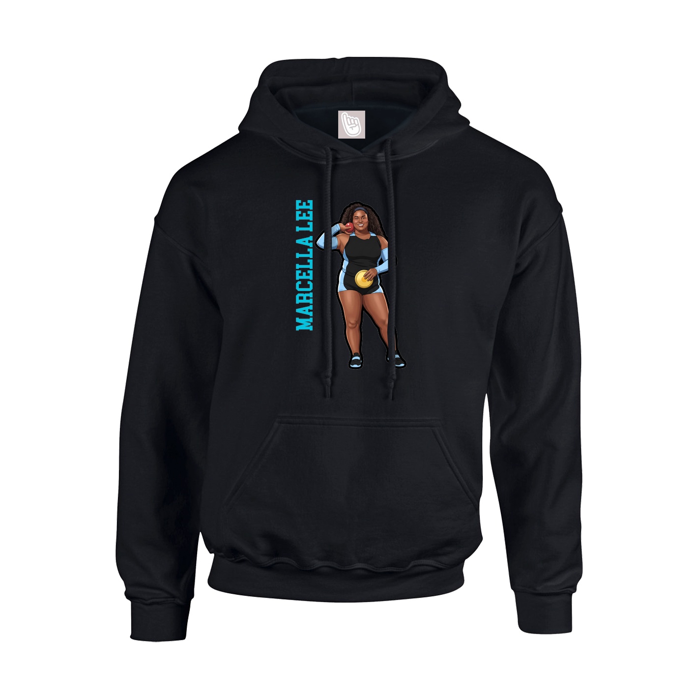 Hoodie — Name Vertical in Black