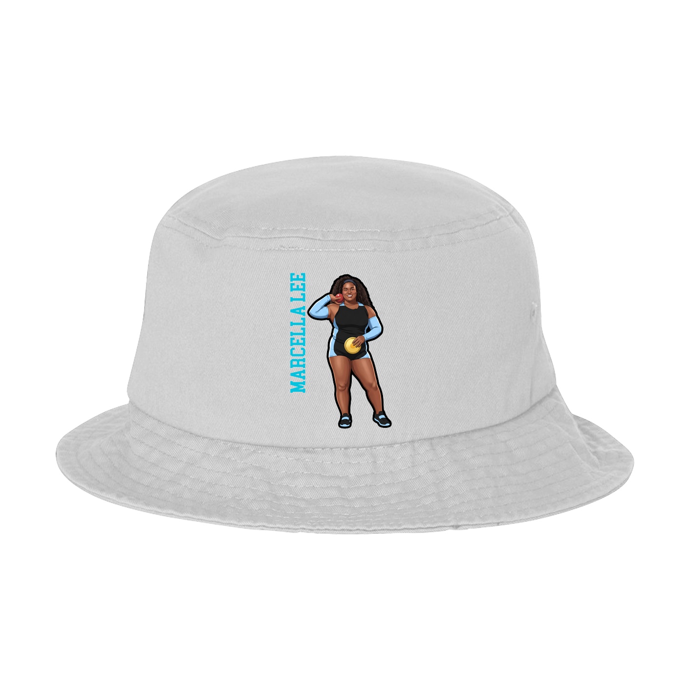 Bucket Cap — Name Vertical in White