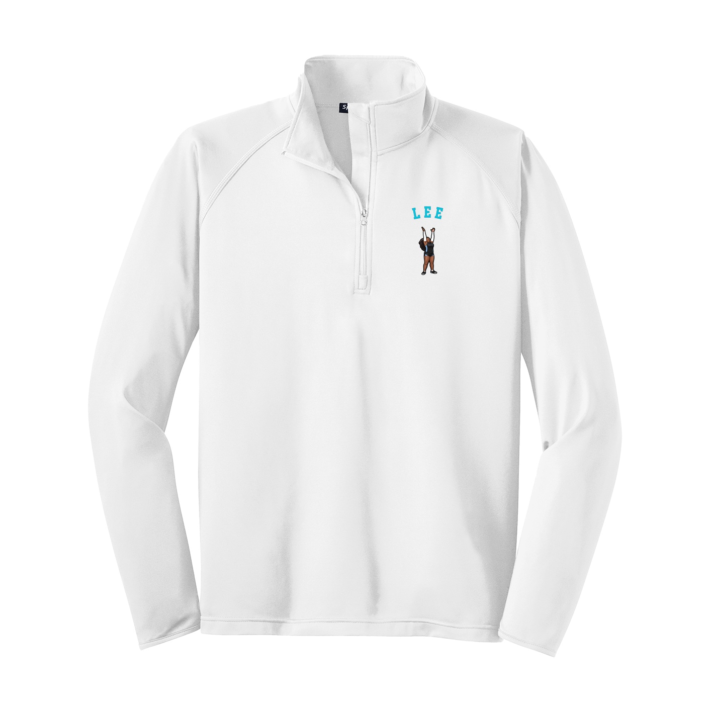 Q-Zip Pullover — Shirsey Arch in White