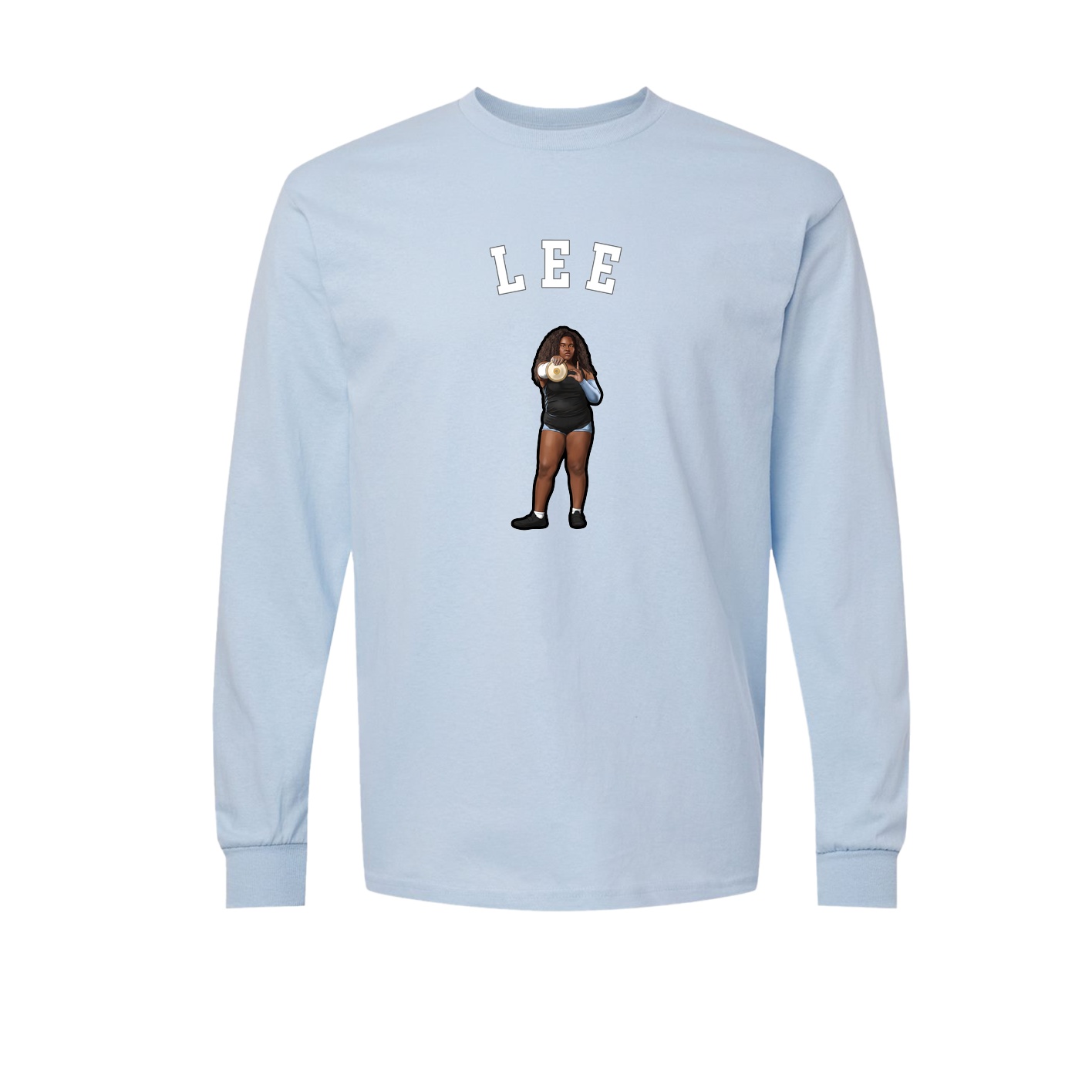 Long Sleeve Tee — Shirsey Arch in Light Blue