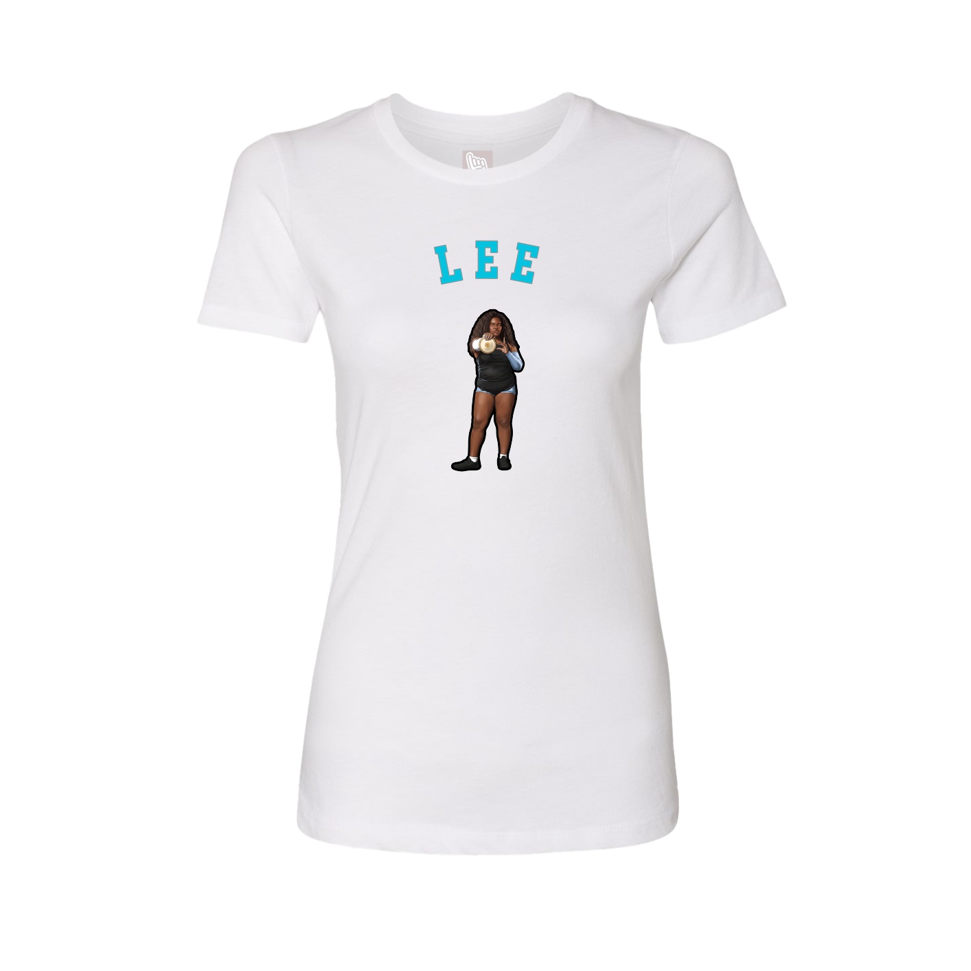 Fitted Women's Tee — Shirsey Arch in White