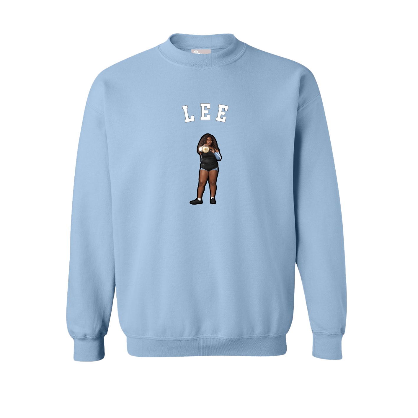 Fleece Crew — Shirsey Arch in Light Blue