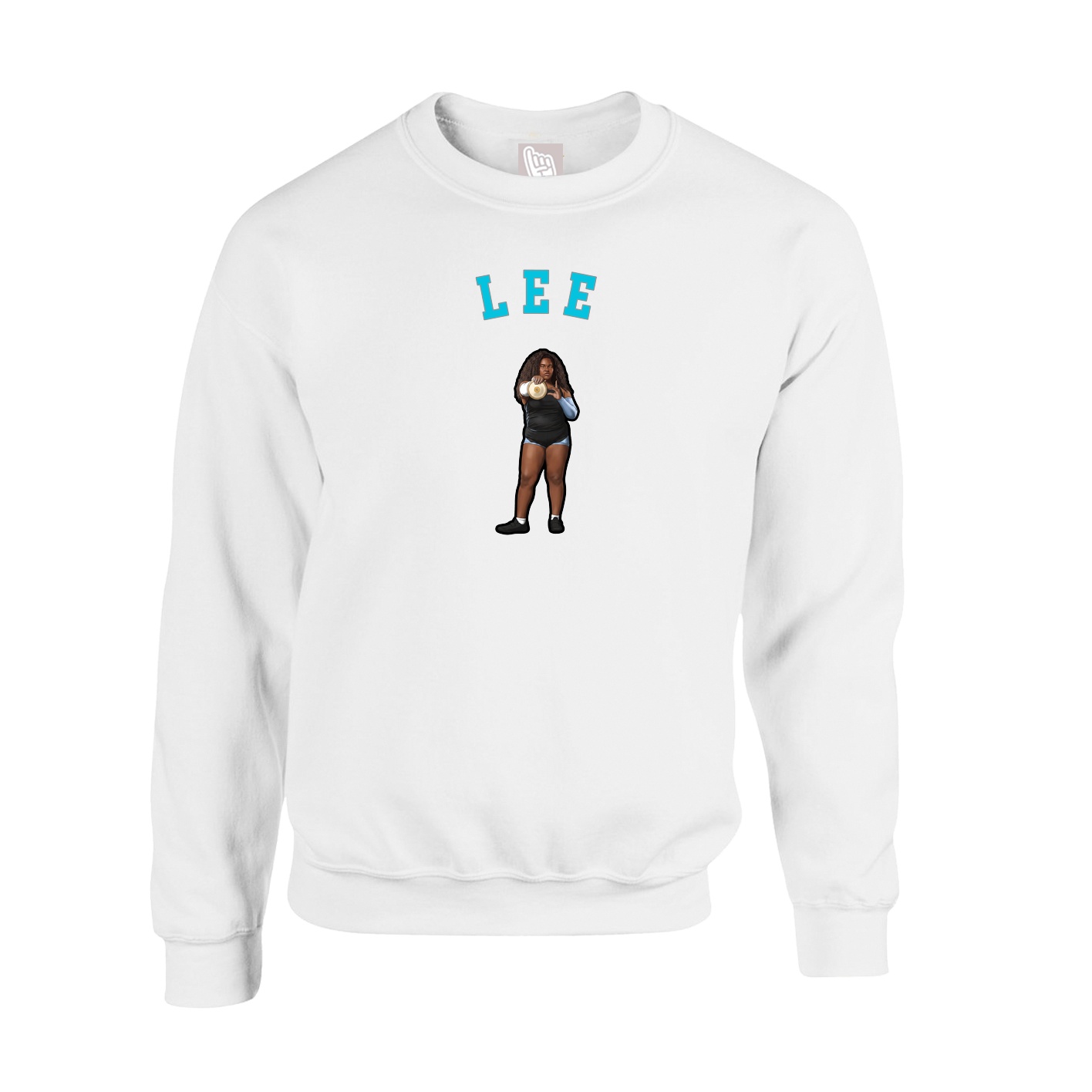 Fleece Crew — Shirsey Arch in White